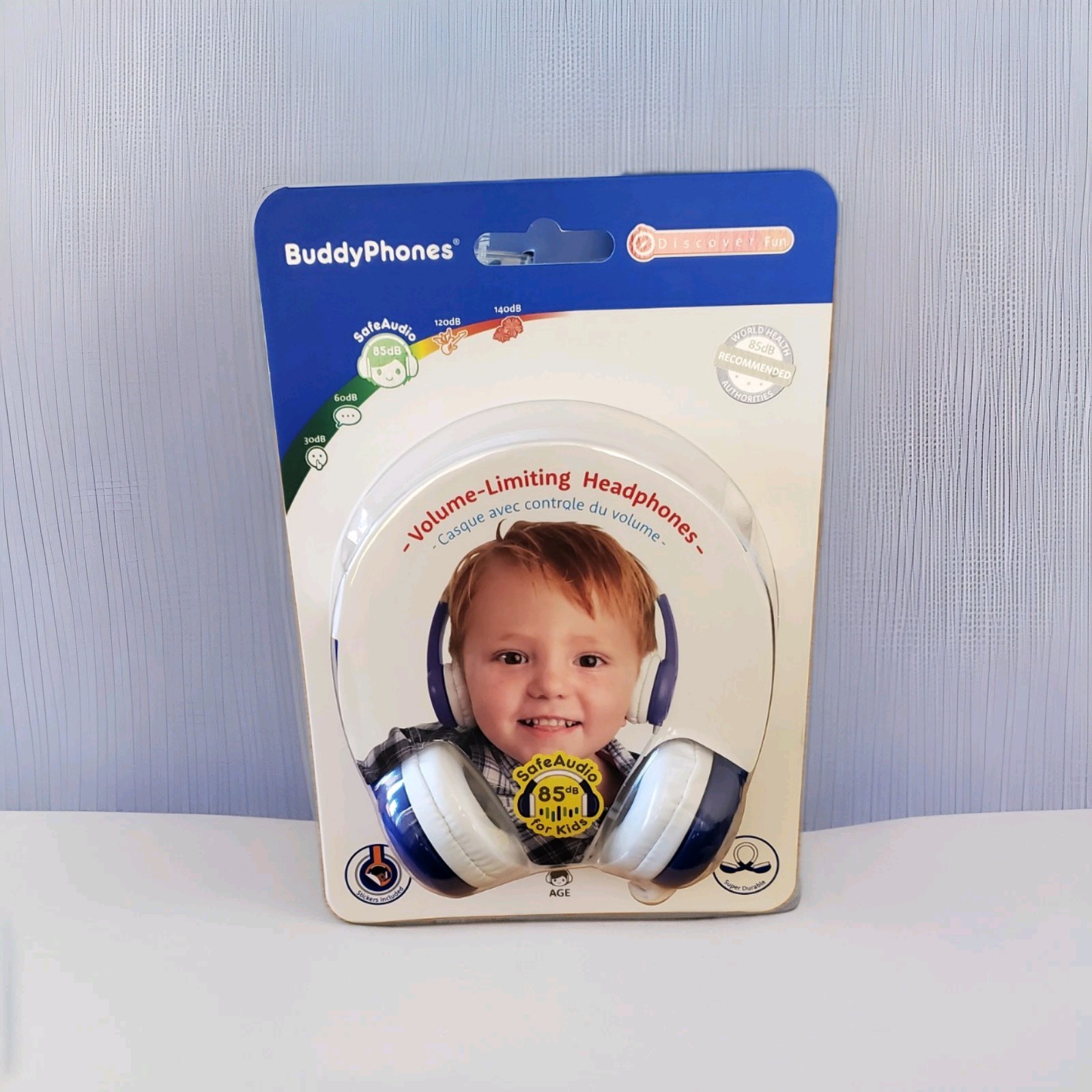 BuddyPhones Safe Audio for Kids Headphones (Blue)