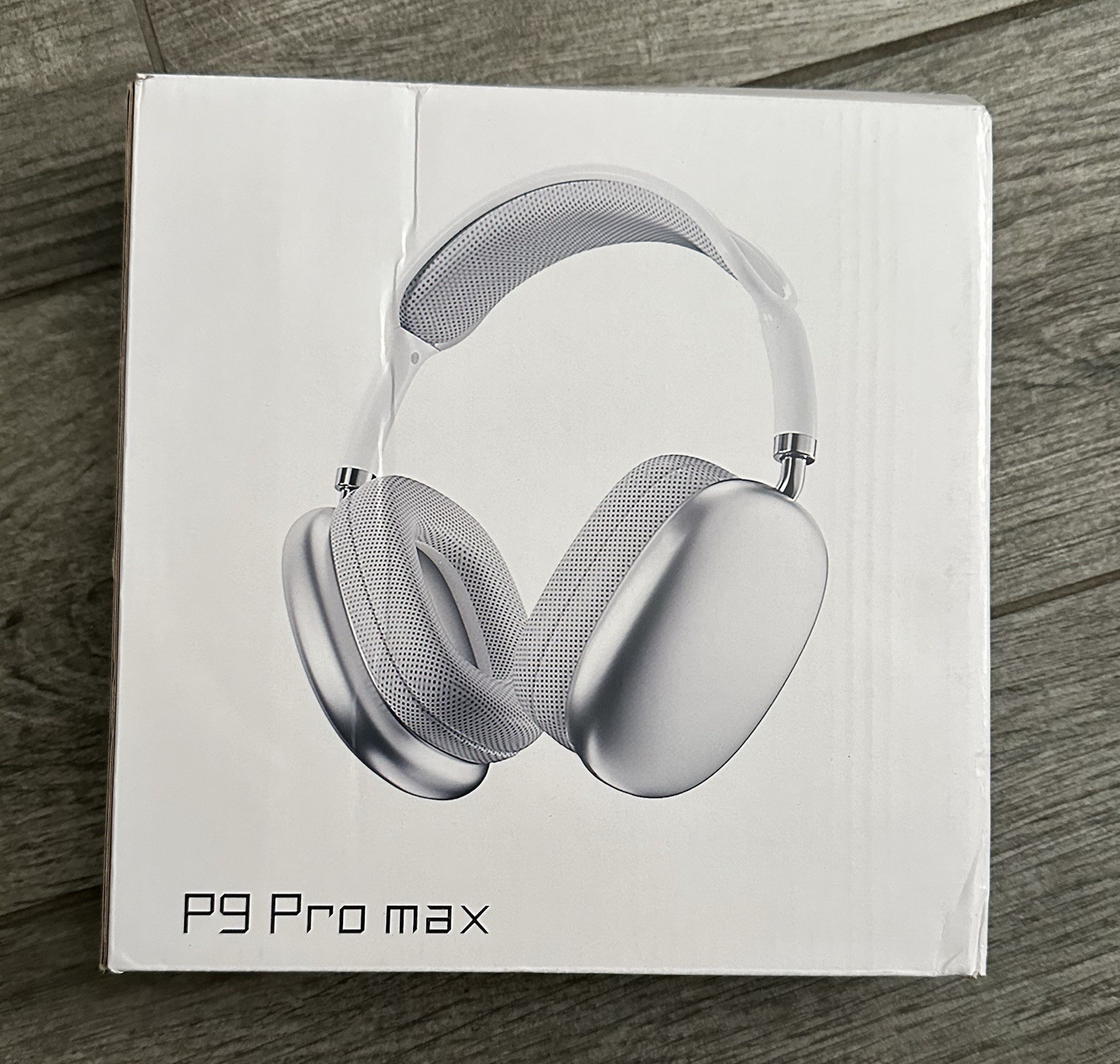 New P9 PRO MAX Headphones Noise Cancelling Bluetooth Earphones Silver/white