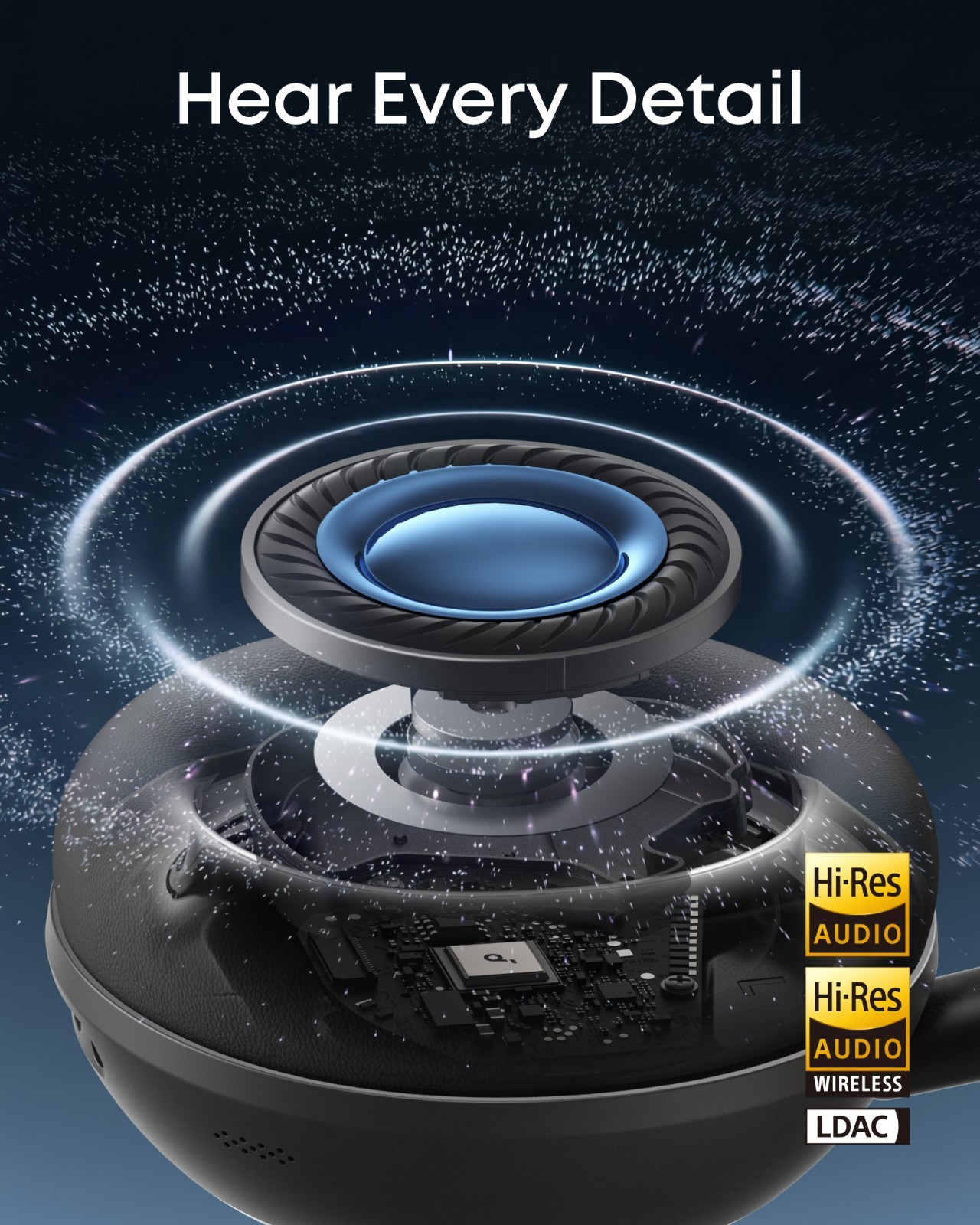 soundcore Space 2 by Anker, Active Noise Cancelling Headphones Comfortable Fit