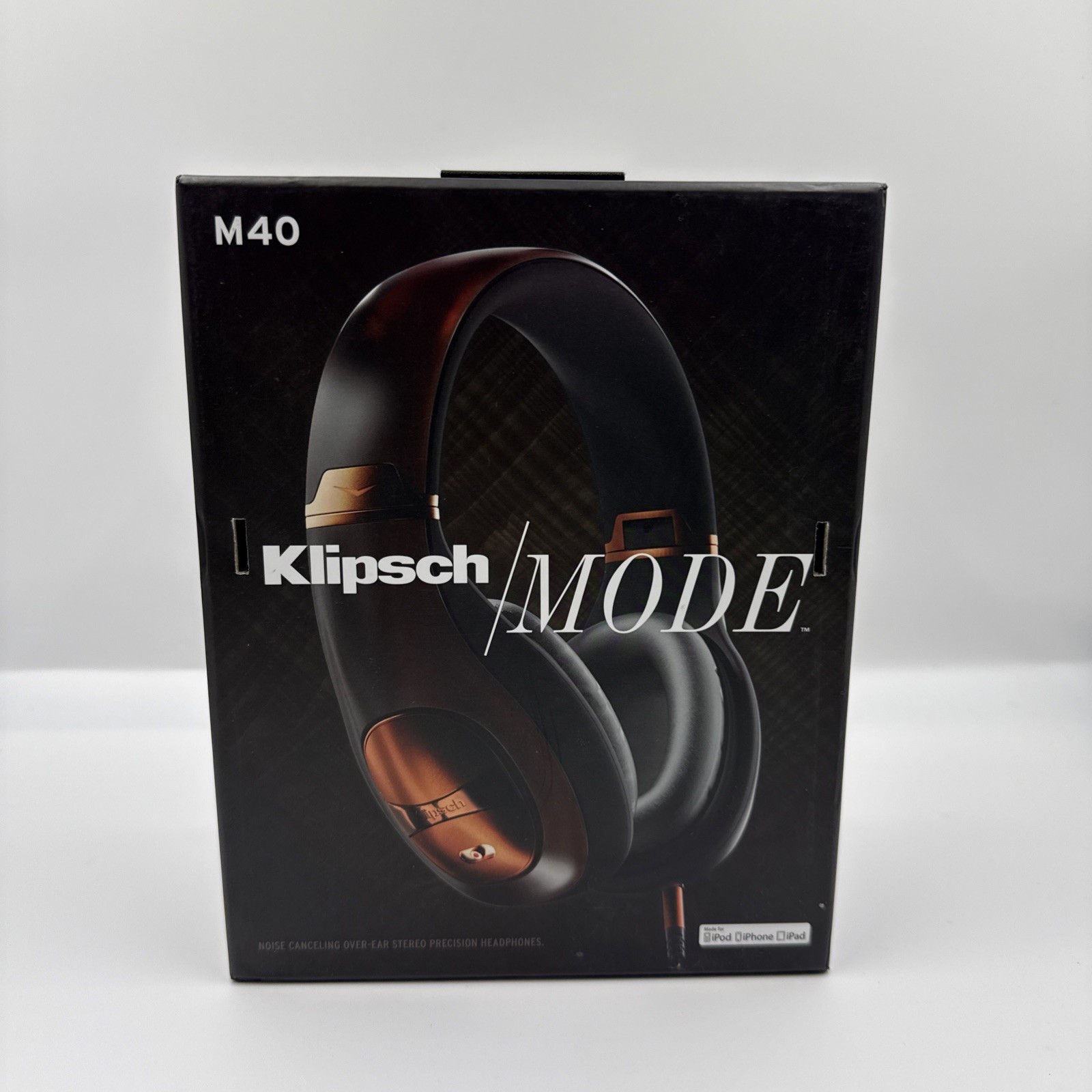 Klipsch Mode M40 Active Noise Canceling Over-Ear Headphones Copper Black (NEW)