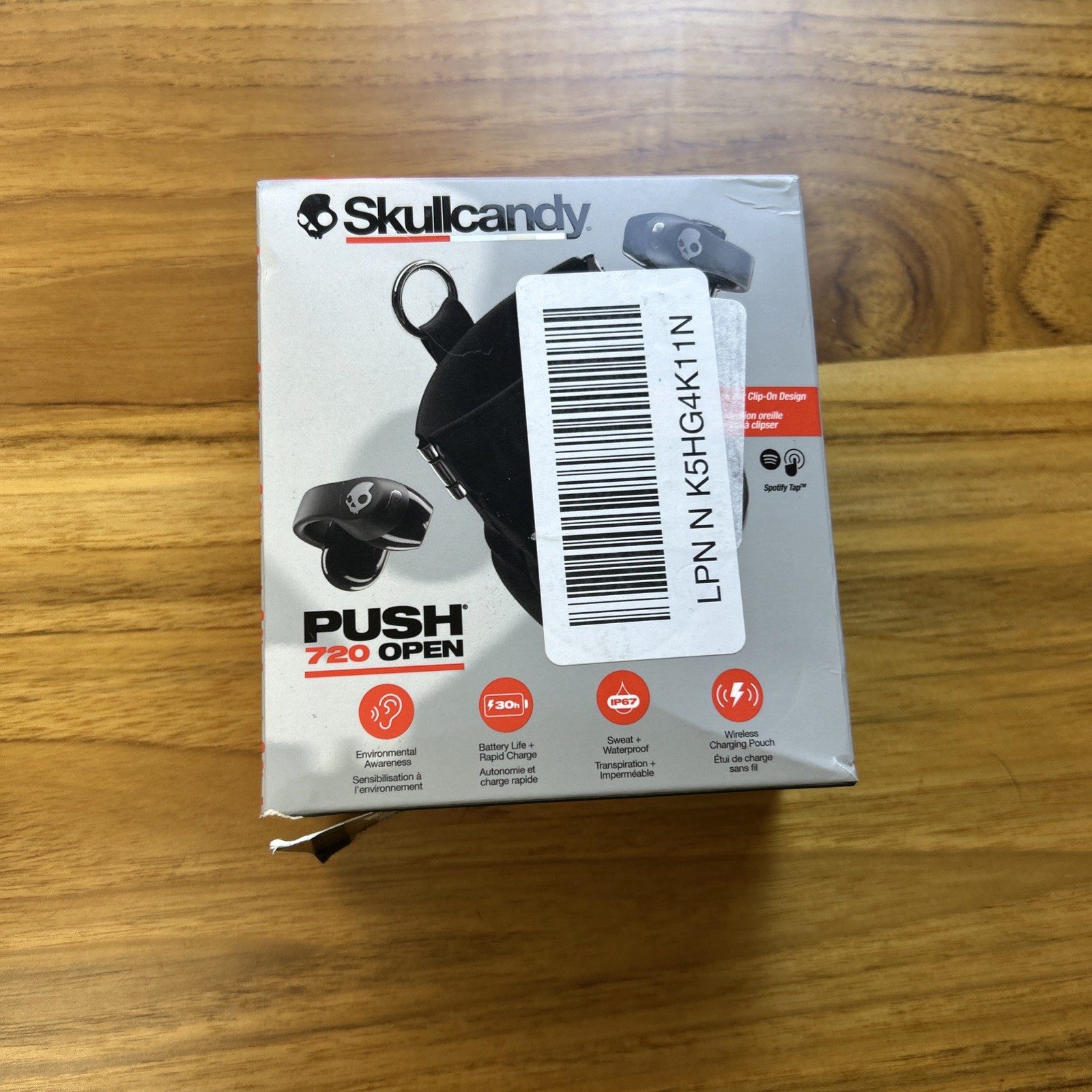 Skullcandy Push 720 Open Wireless Open Ear Bluetooth Earbuds, Headphones