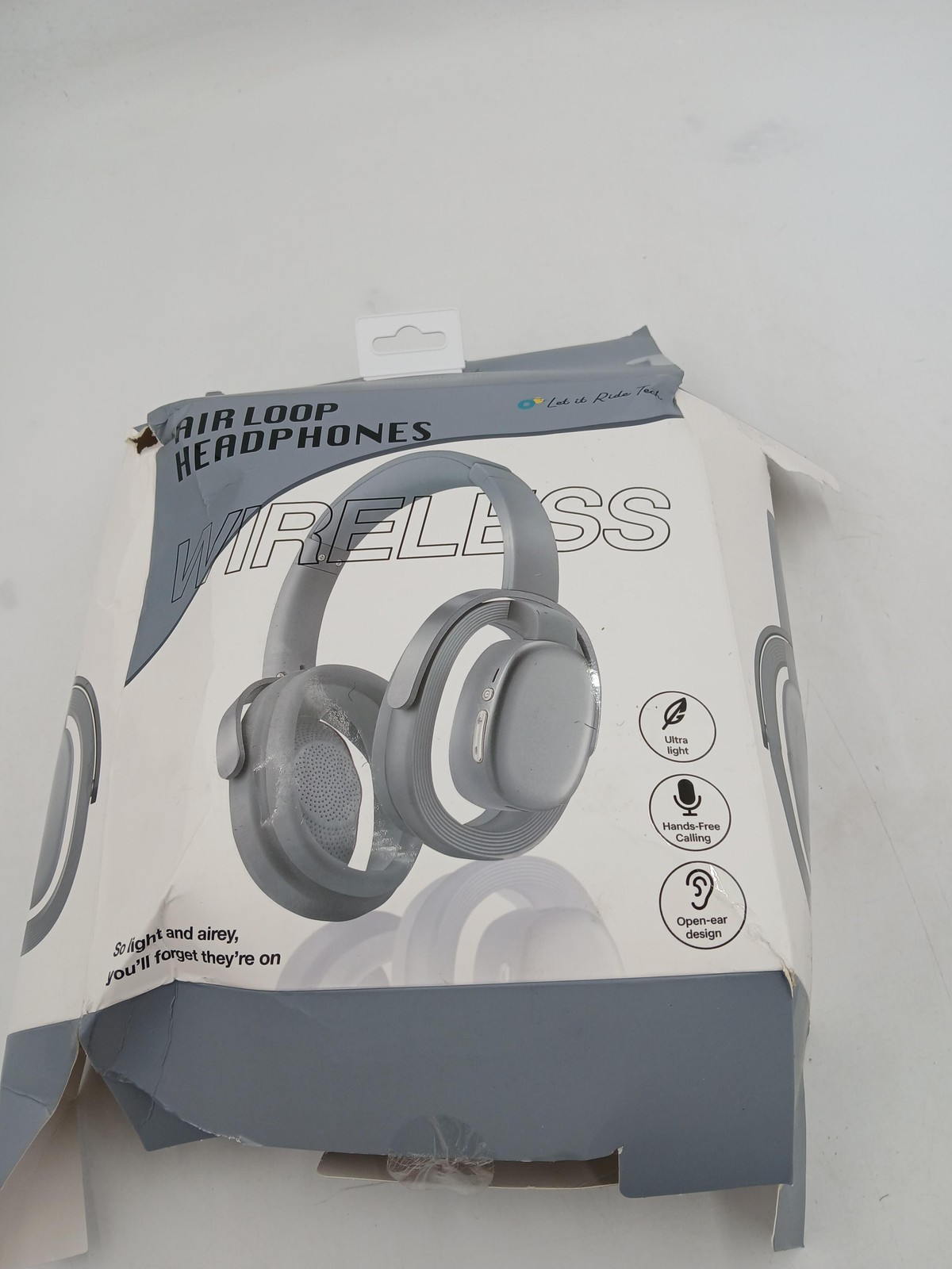 Let It Ride Tech Air Loop Headphones Blue Wireless Bluetooth Open Ear Stereo