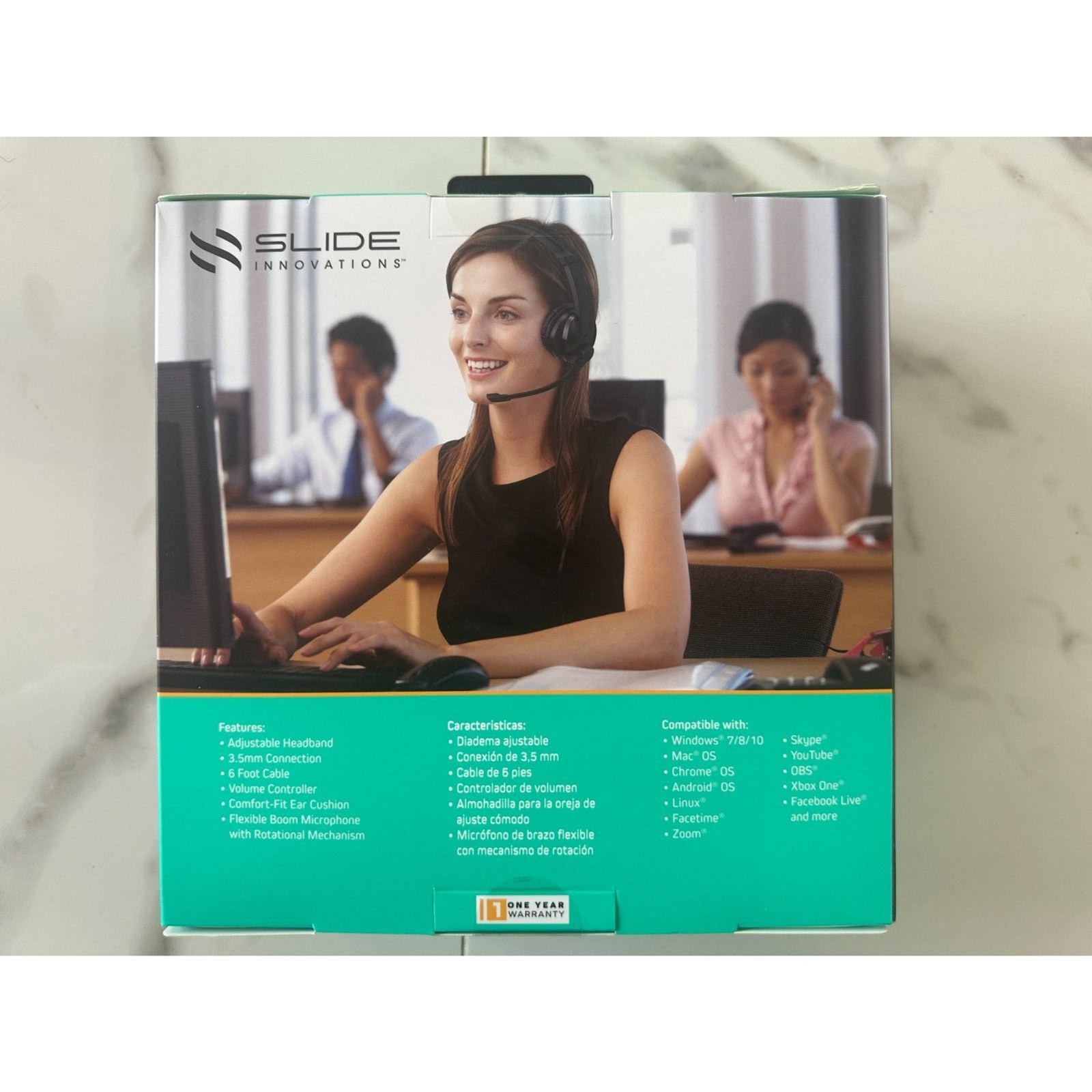 Computer headset with built in mic. By Slide Innovations.