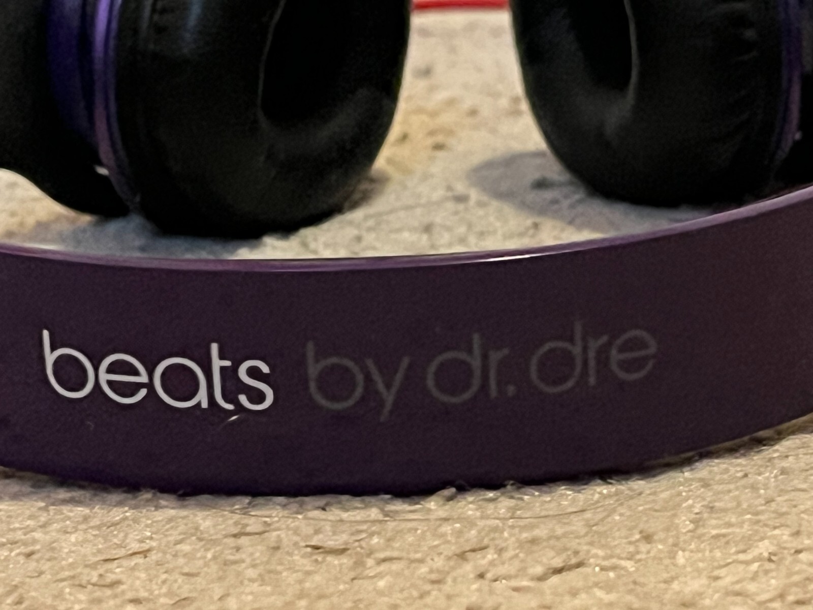 beats by dr. dre Purple Headphones with Wire Jack On The Ear Pad Headband Rare
