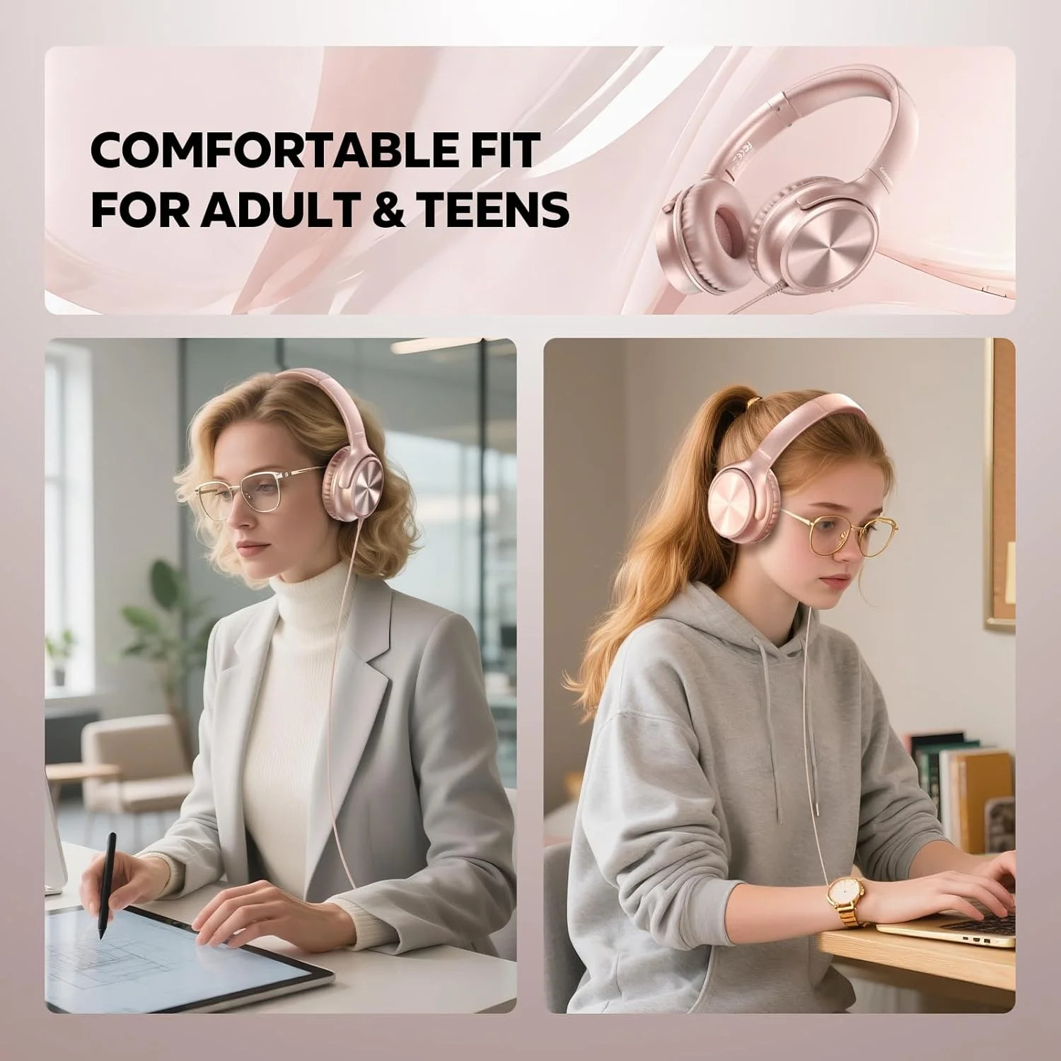 Cowyawn USB C Headphones Wired, Over Ear USB C Wired Headphones with Micropho…