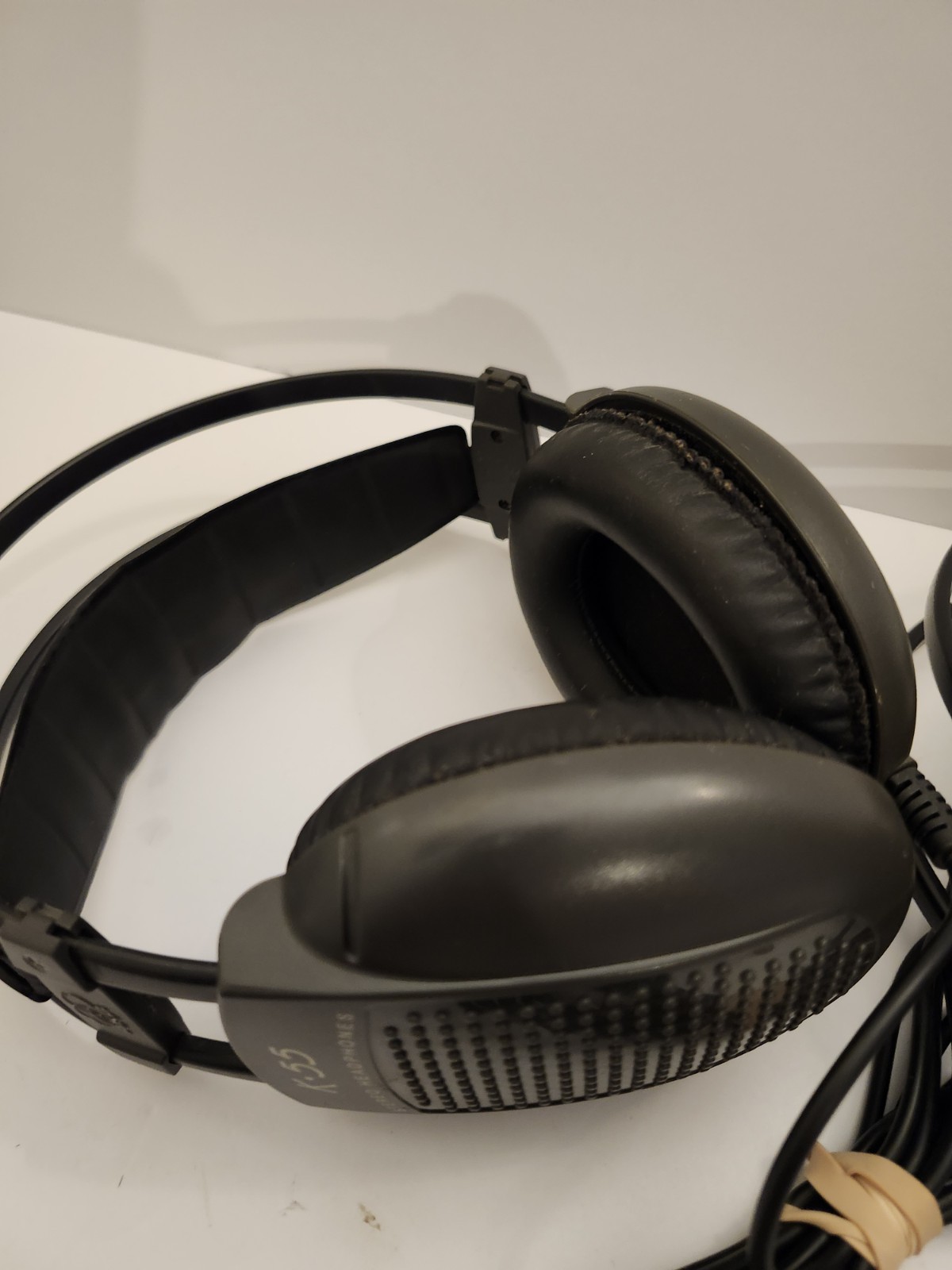 2x Vintage AKG K55 Stereo Headphones Tested Working Retro Over Ear Audio Lot