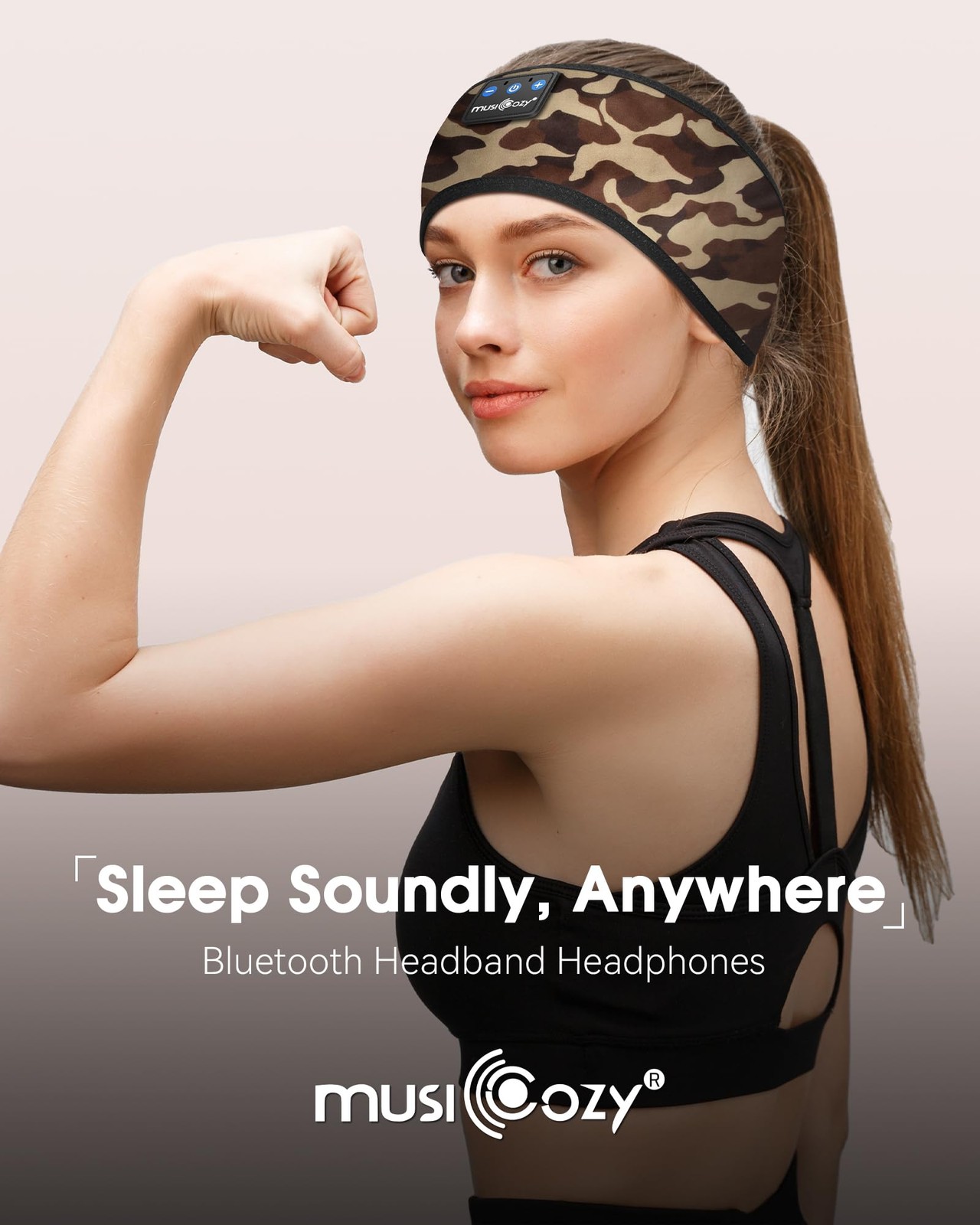 Sleep Headphones Bluetooth 5.4 Headband, Sports Wireless Earphones Sweat Resi…