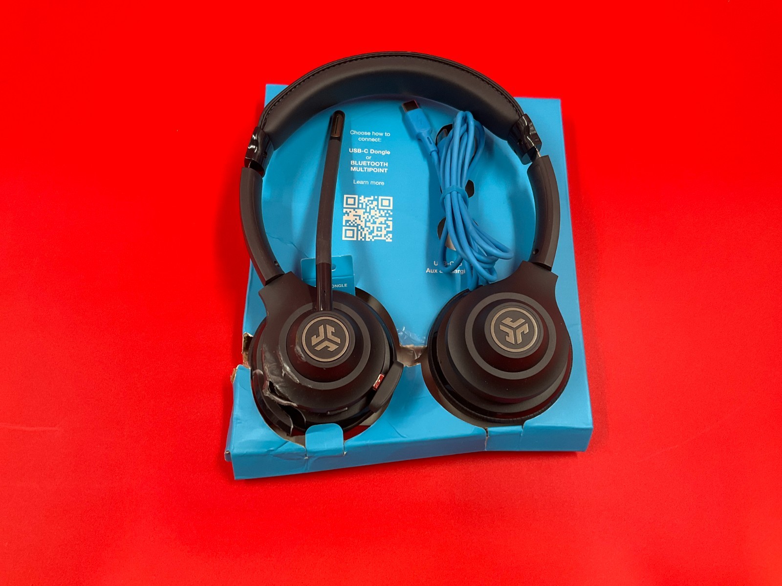 JLab Go Work Wireless Headset black HBGOWORKRBLK4 💚❤️💚❤️ READ