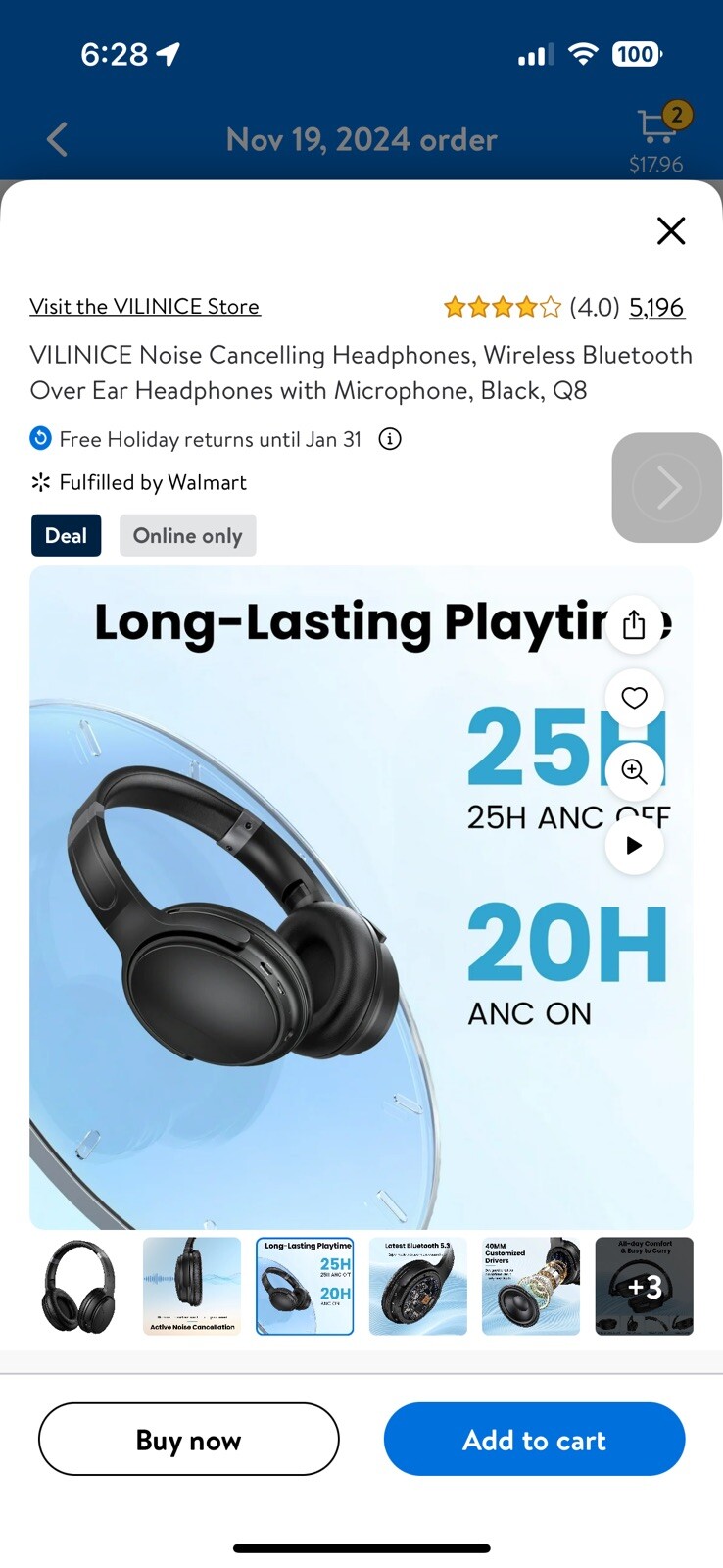 VILINICE Noise Cancelling Headphones