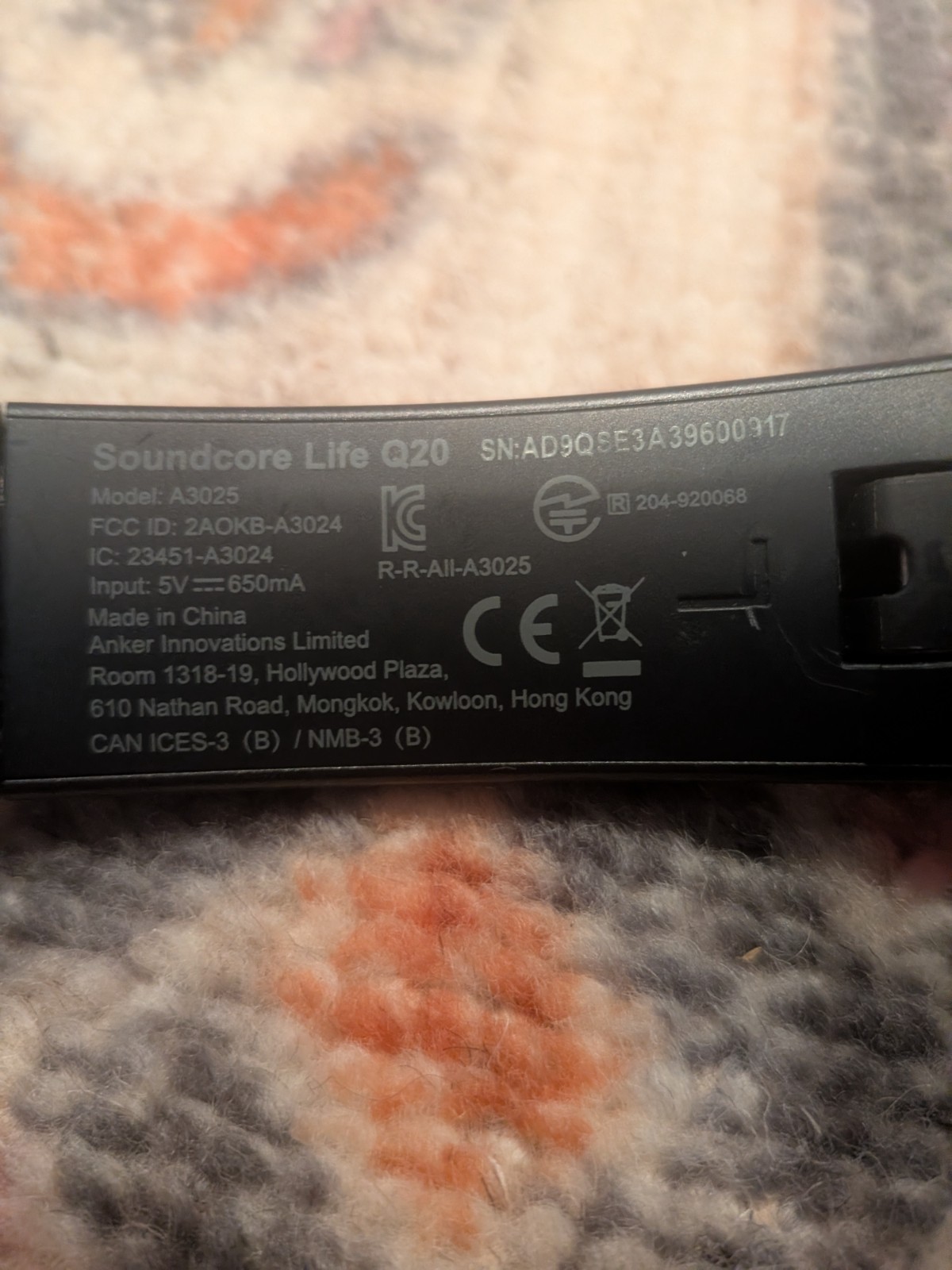 Soundcore Life Q20 Noise Cancelling Bluetooth Headphones – Excellent Condition