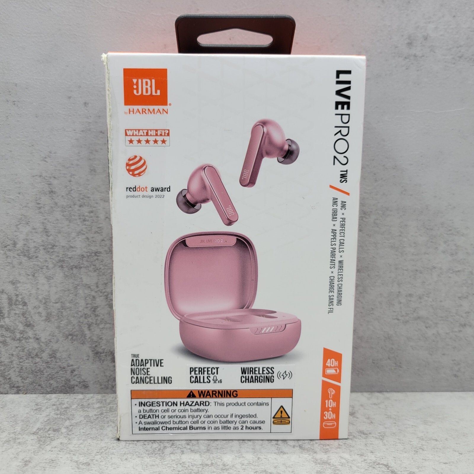 JBL Harman Live Pro2 TWS Wireless Bluetooth Adaptive Noise Cancelling -Rose Pink