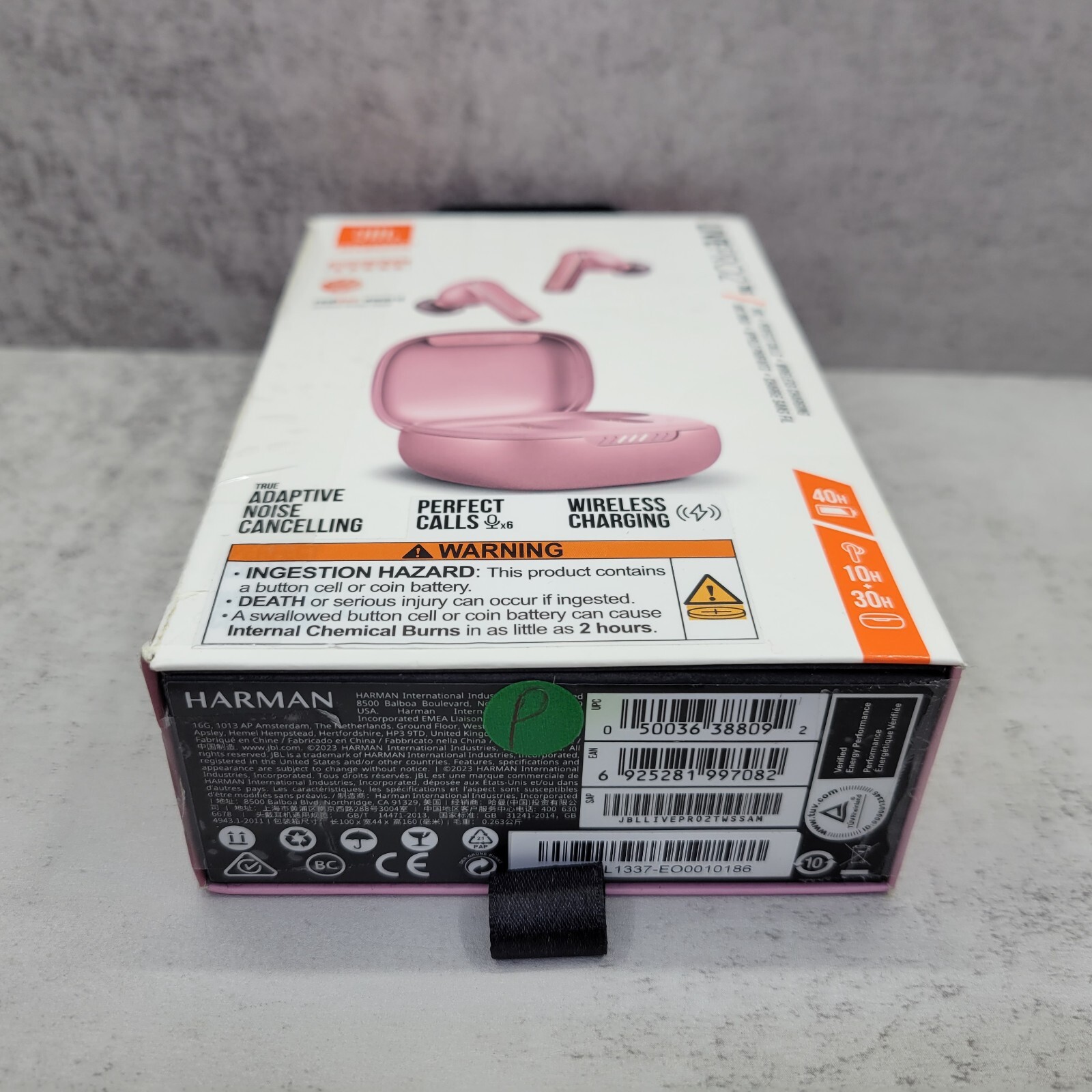 JBL Harman Live Pro2 TWS Wireless Bluetooth Adaptive Noise Cancelling -Rose Pink