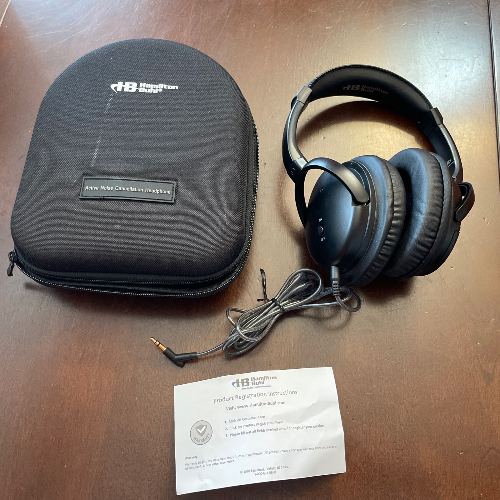 Hamilton Buhl Active Noise Cancelling Headphones with Case NCHBC1