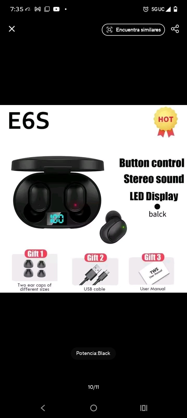 Lenovo XG-12 Bluetooth 5.3 Ear-Hook Wireless Earbuds ENC Mic w/ Case Black
