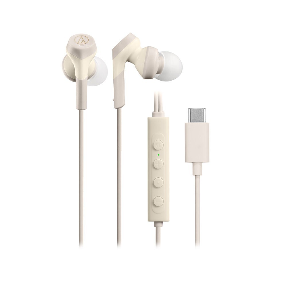 Audio-Technica ATH-CKS330NC BG Noise-Canceling USB-C Beige New From Japan