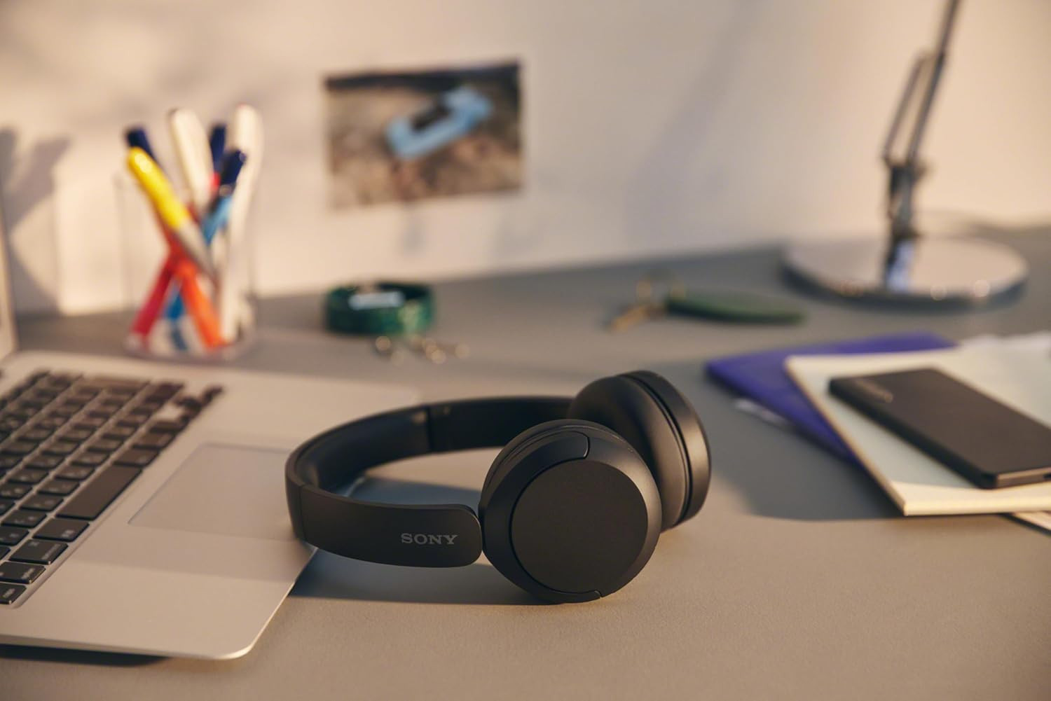 WH-CH520 Wireless Headphones Bluetooth On-Ear Headset with Microphone and up to