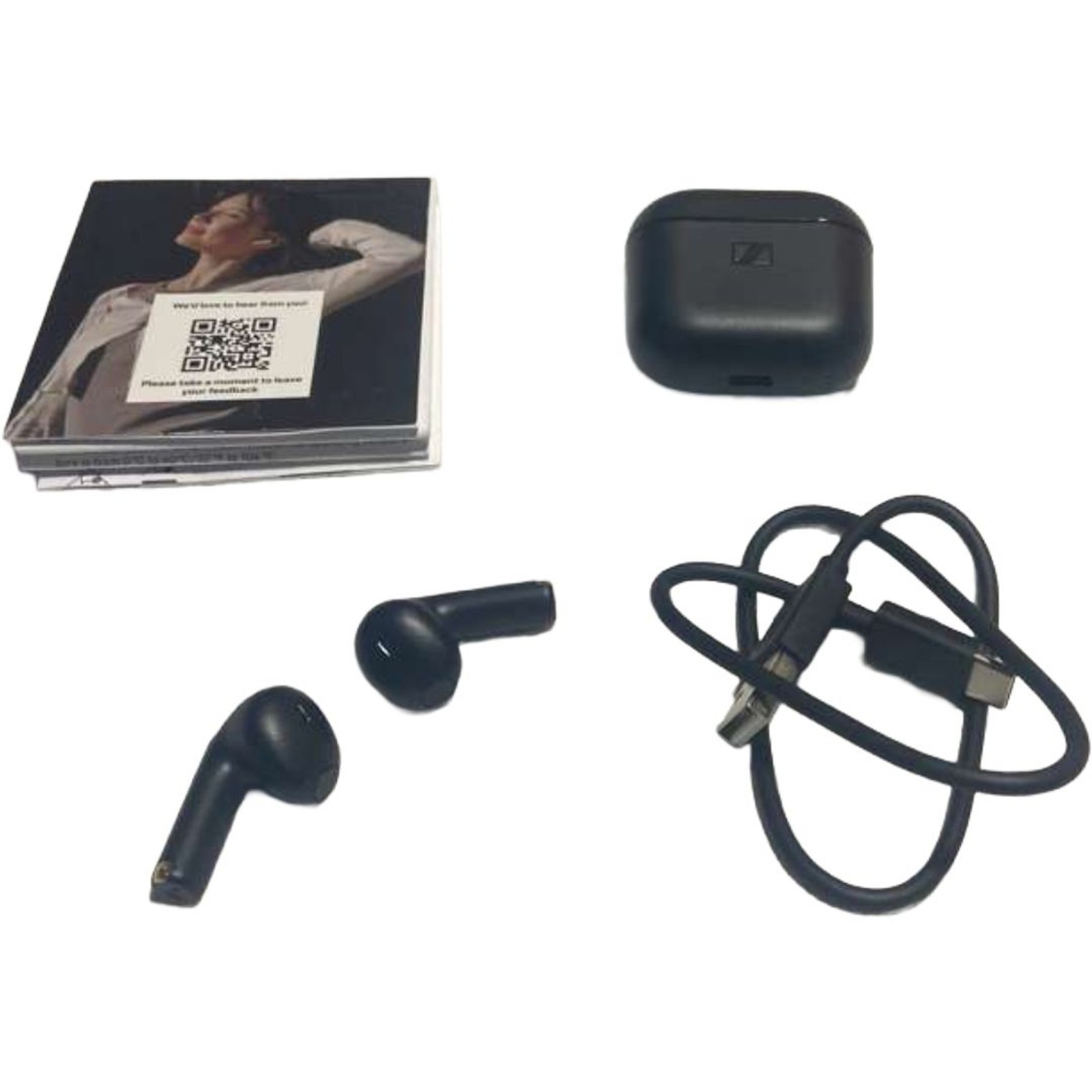 Sennheiser ACCENTUM Open True Wireless Bluetooth Earbuds Black ANC Open-Ear HD