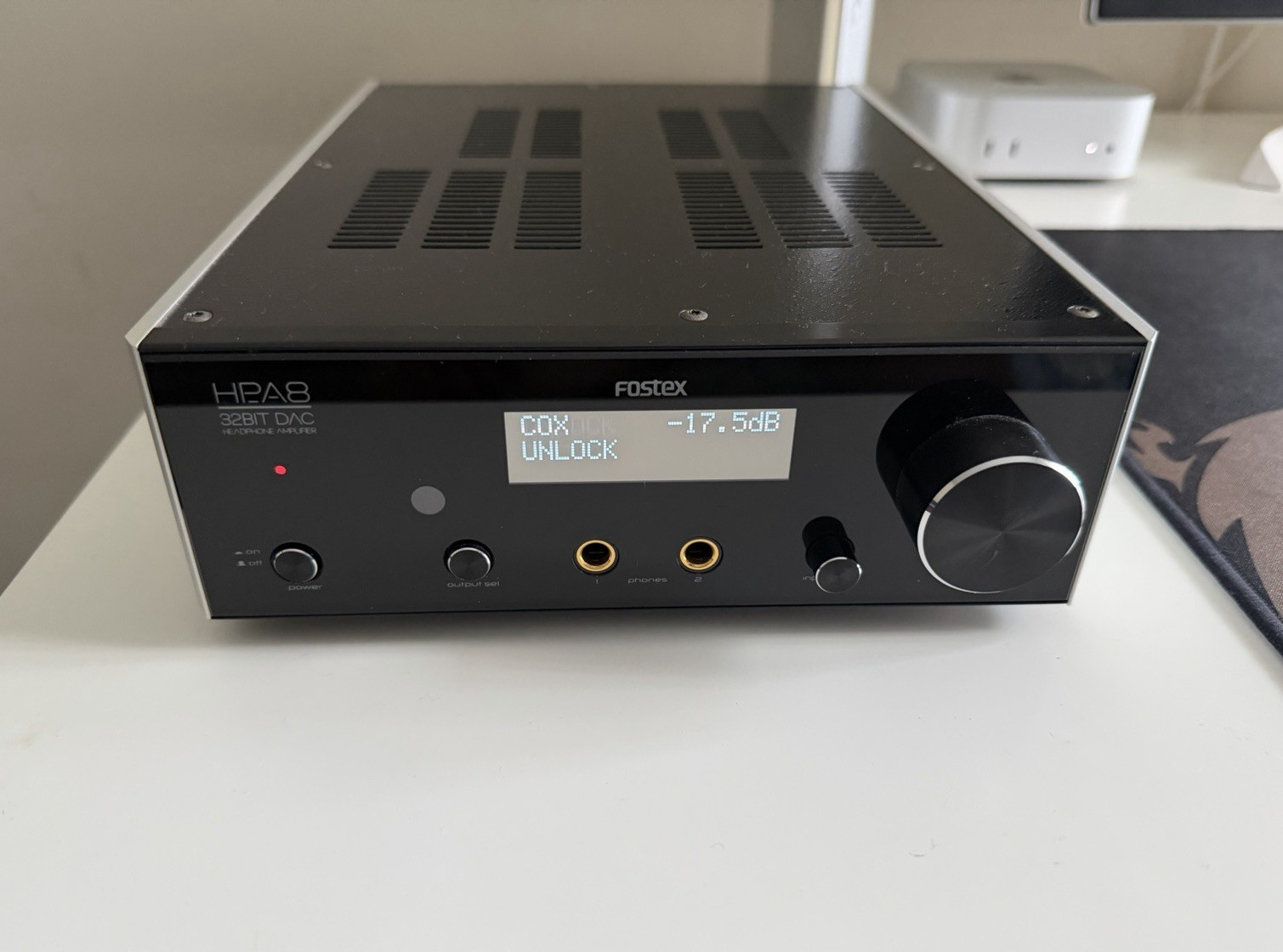 Fostex HP-A8 32-Bit DAC Headphone Amplifier Black/Silver USB Optical RCA