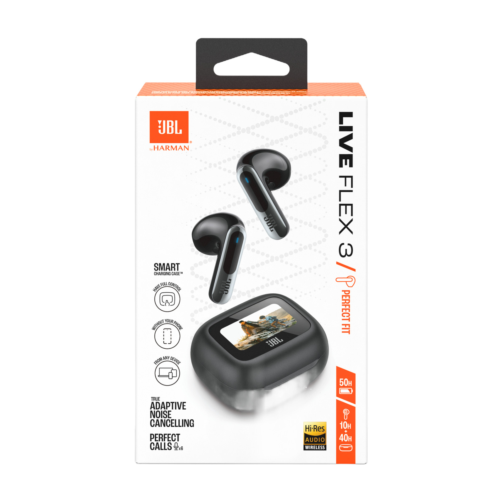 JBL Live Flex 3, True wireless noise-cancelling open-stick earbuds
