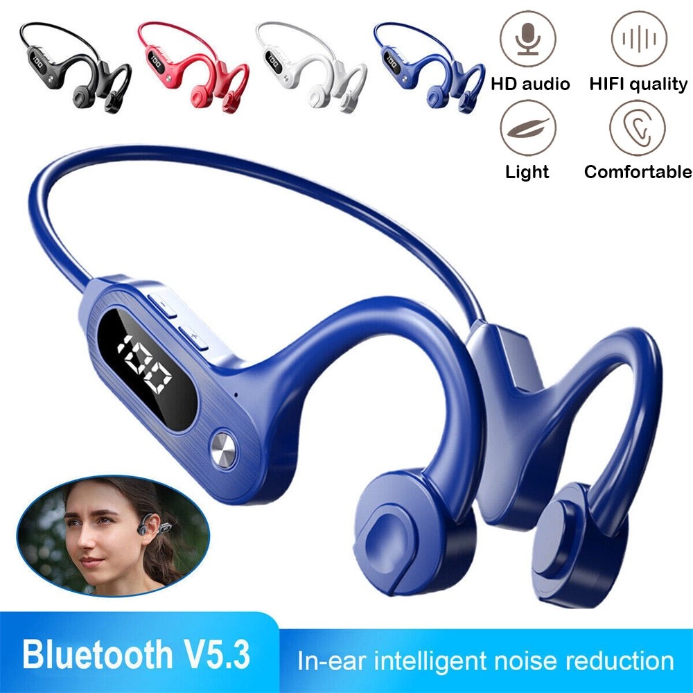 Bluetooth 5.2 Bone Conduction Headphones Wireless Outdoor Sport Headset Earbuds