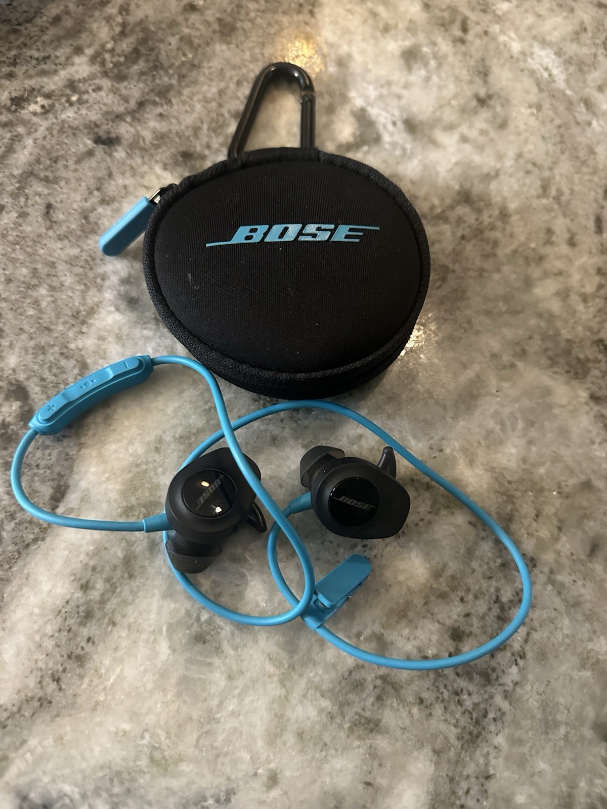 Bose SoundSport Wireless Bluetooth Earbuds Sport Headphones w/ Case Tested. Aqua