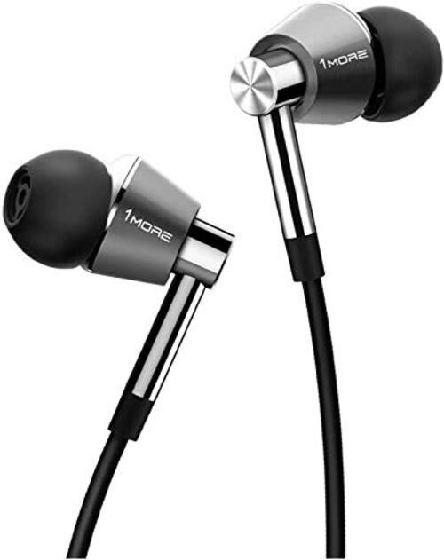 Silver Triple Driver In-Ear Earphones with High Resolution – Silver