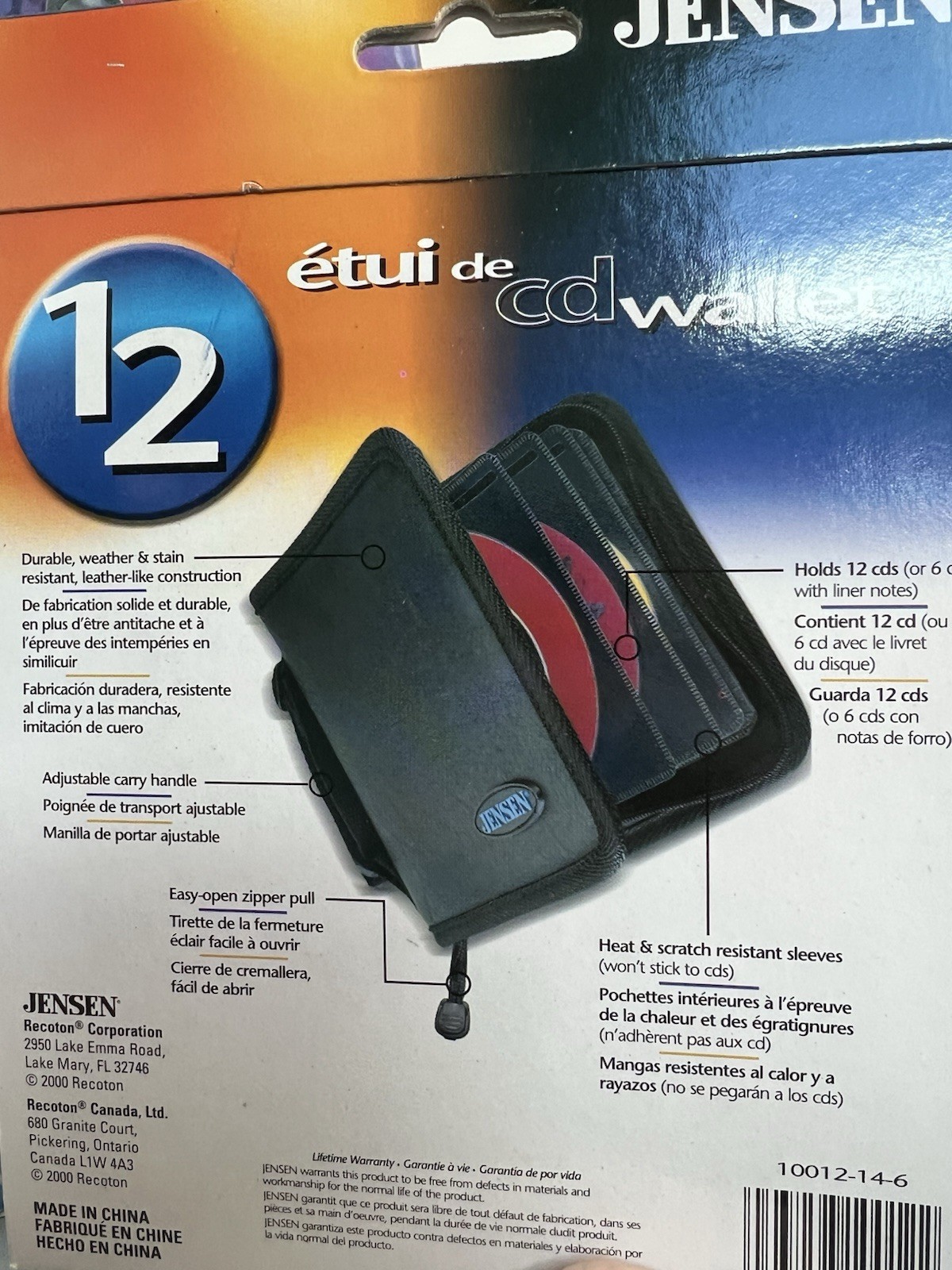 Jensen JB5 Digital Audio Stereo Earbuds + CD Wallet Recoton Corp. Sealed