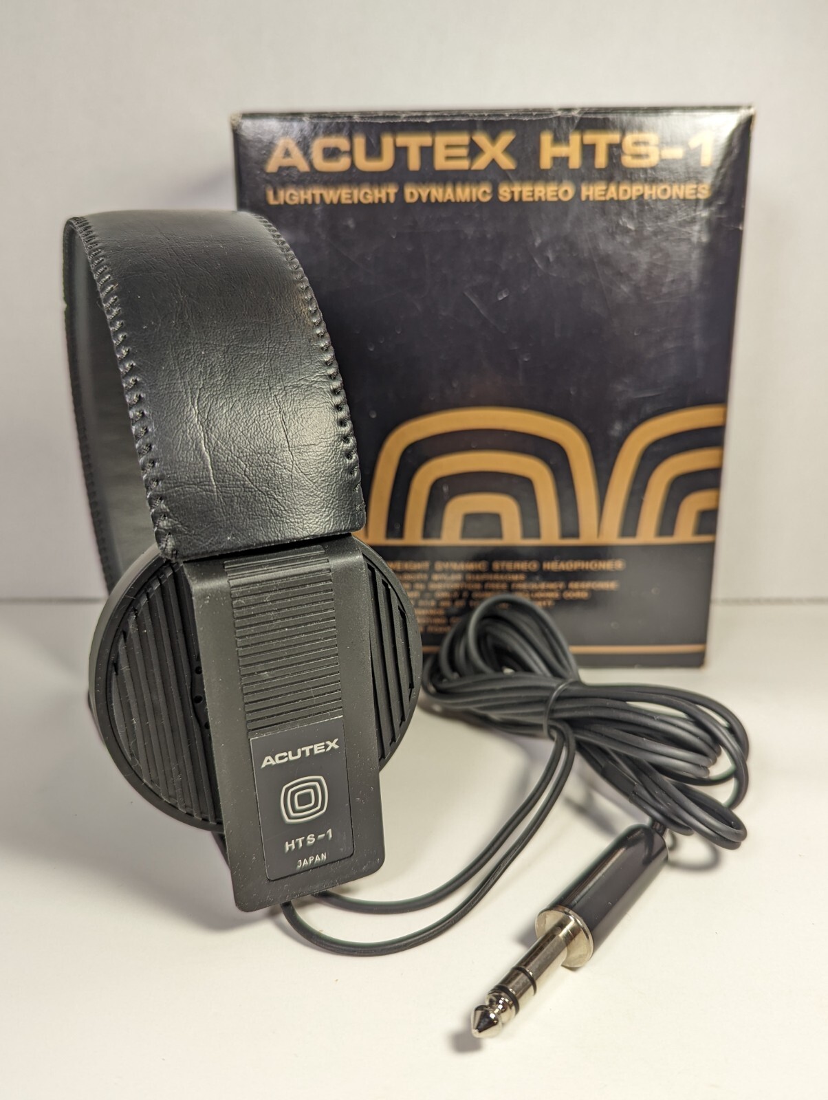 Vintage Headphones Acutex HTS-1 Dynamic 3.5mm Stereo Over Ear Black IN-BOX