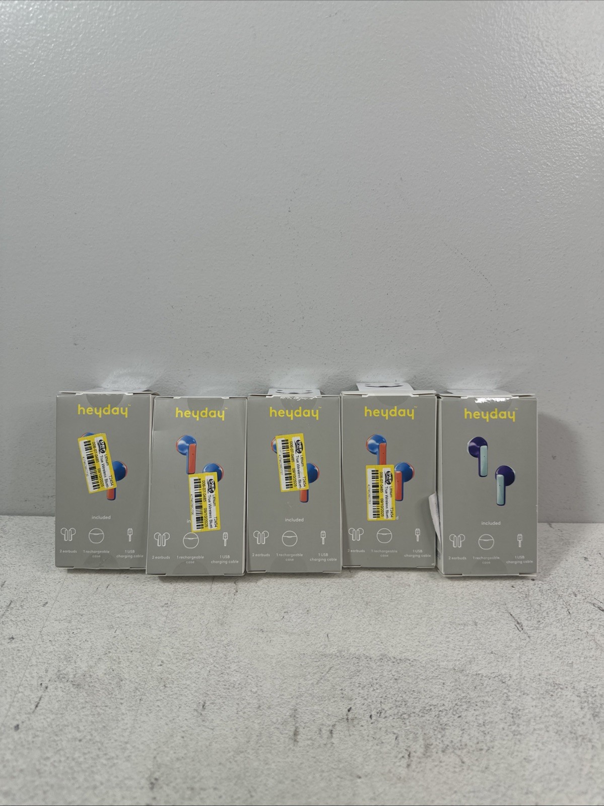 Heyday Earbuds Wired And Wireless Lot of 34 – Classroom Headphones Earbuds NEW