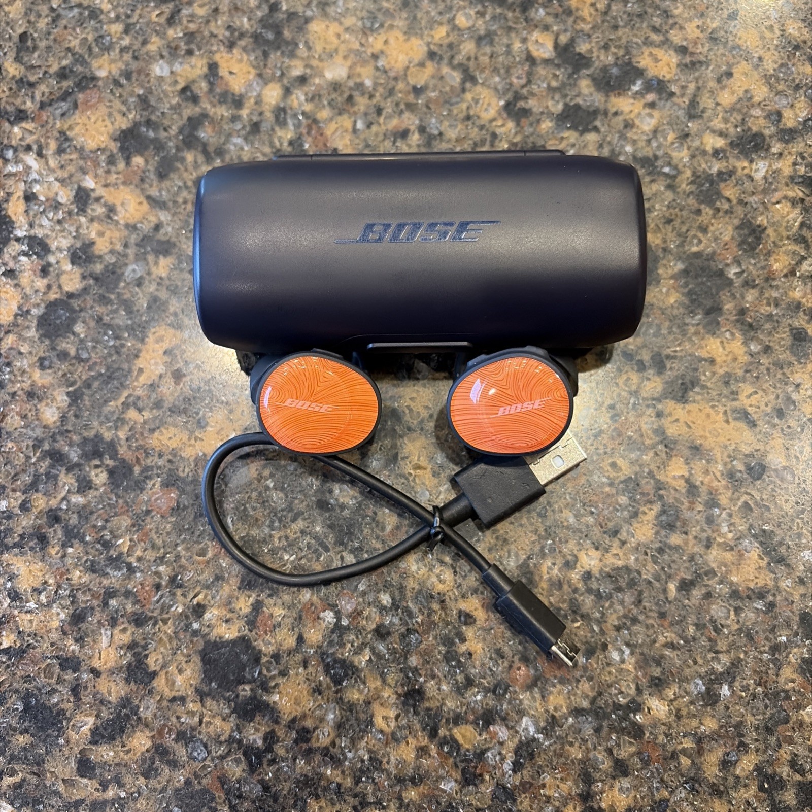 Bose SoundSport Free Wireless Earbuds Orange/Navy Tested