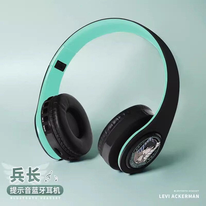 Anime Attack on Titan Levi Ackerman Wireless Bluetooth Earphone Headset Gifts