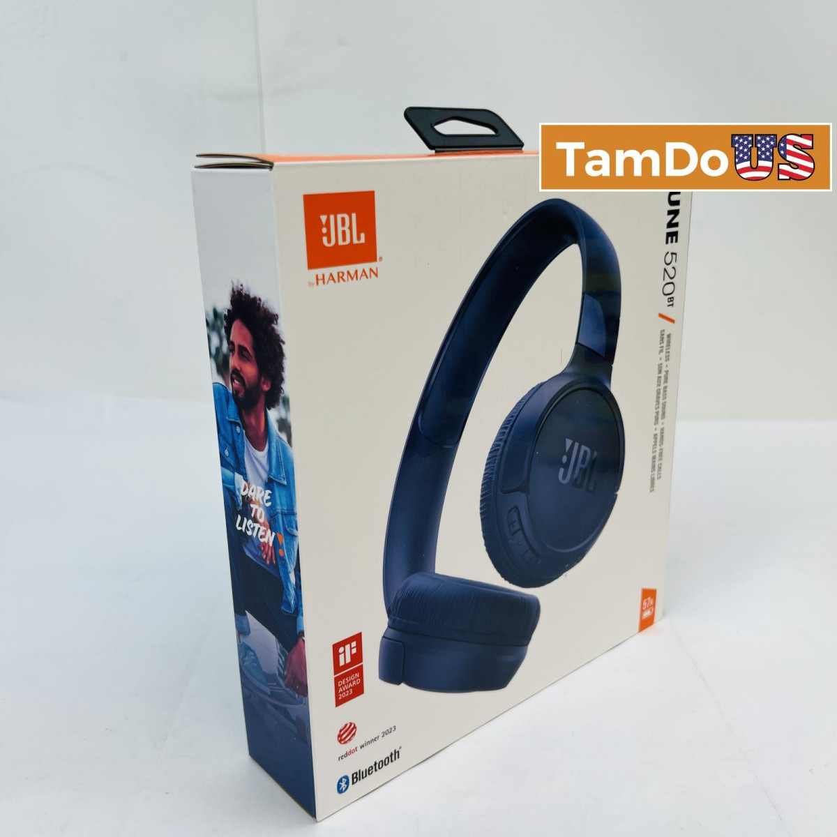JBL Tune 520BT Wireless on-ear headphones with JBL Pure Bass sound