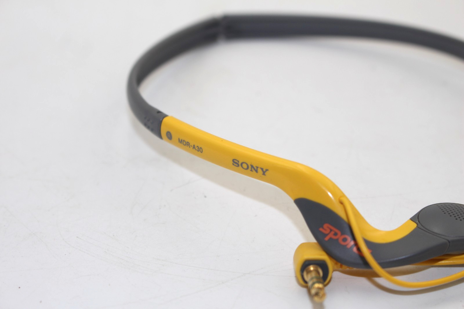 Sony Sports MDR-A30G Gray Yellow Wired Water Resistant In-Ear Stereo Headphones