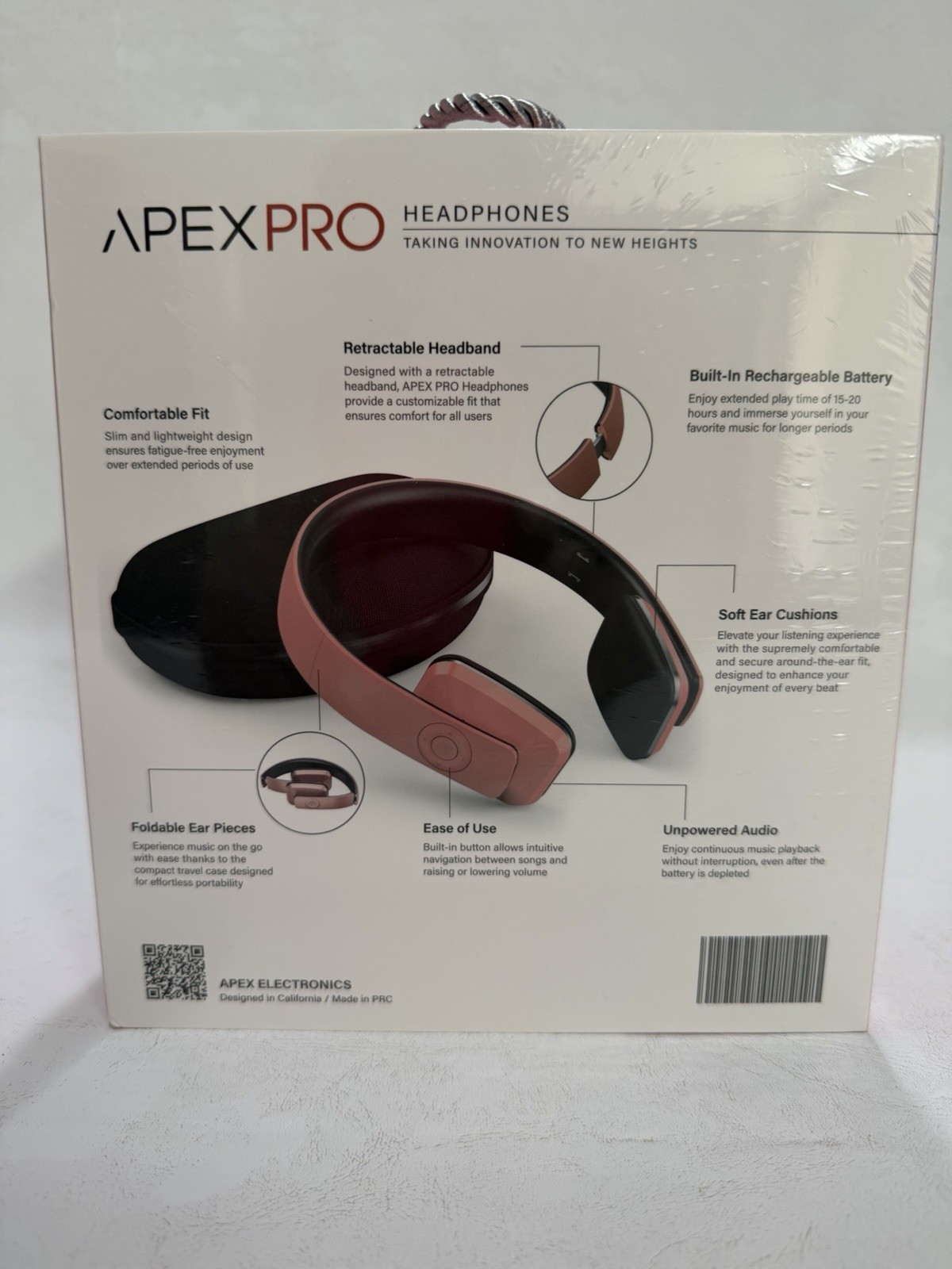 APEX PRO Headphones Wireless Bluetooth Volume Control Noise Cancelling