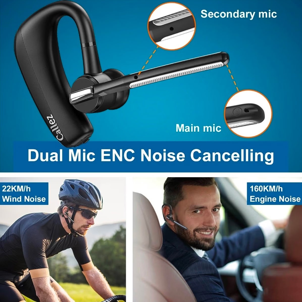 Callez – C01 Bluetooth Ear-Hook Single Earbud Headset – Wireless BT Headset