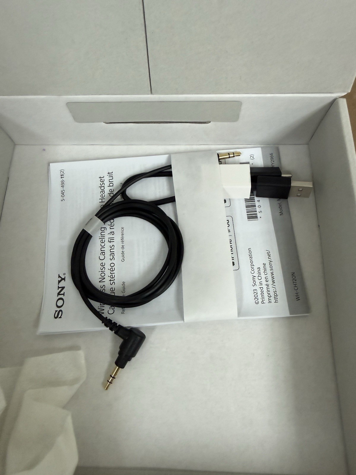 Sony WH-CH720N Black Bluetooth Wireless Over-Ear Noise-Canceling Headphones NOB