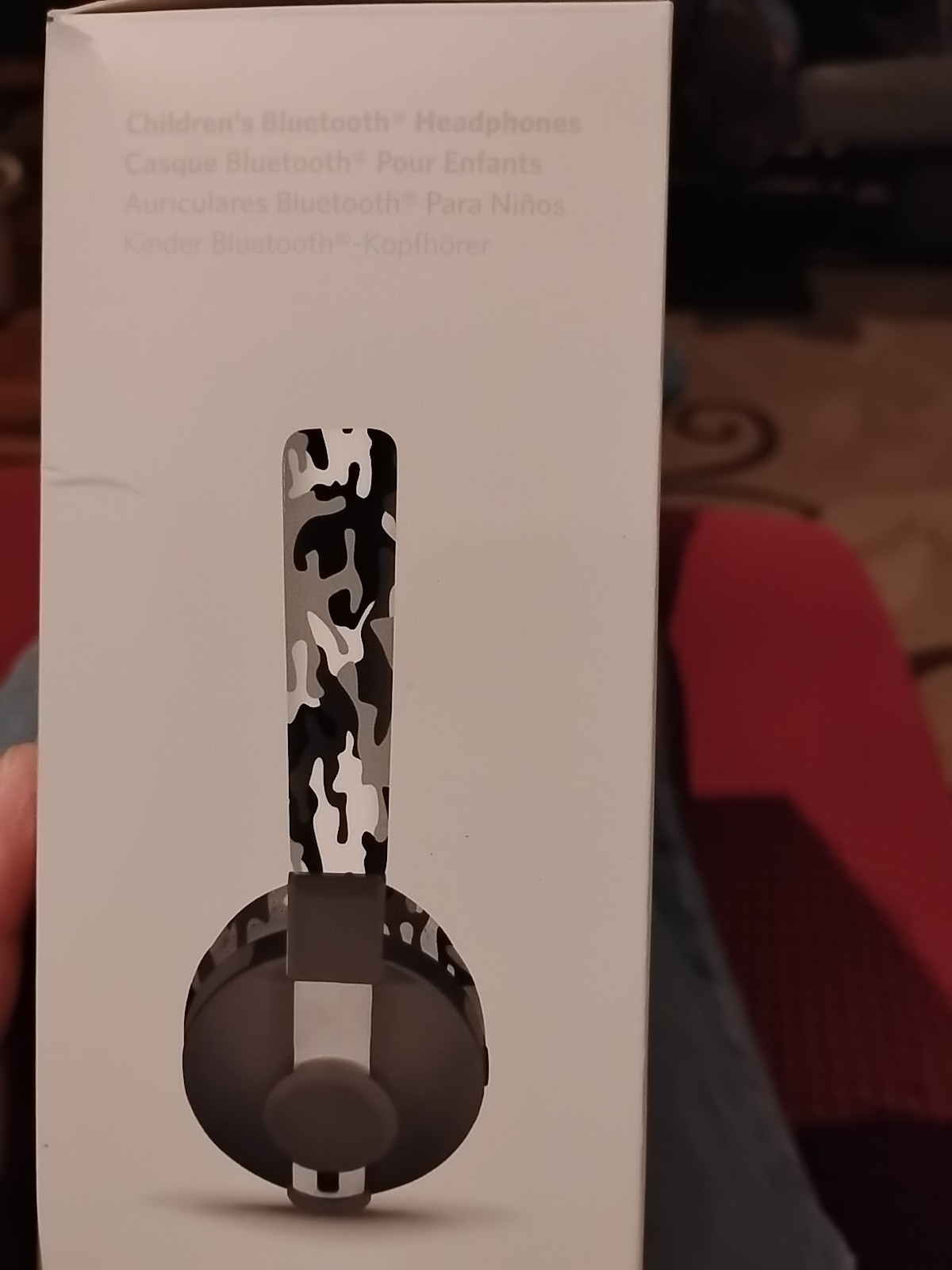 LilGadgets Untangled Pro Wireless Headphones Grey Camo Bluetooth for Kids
