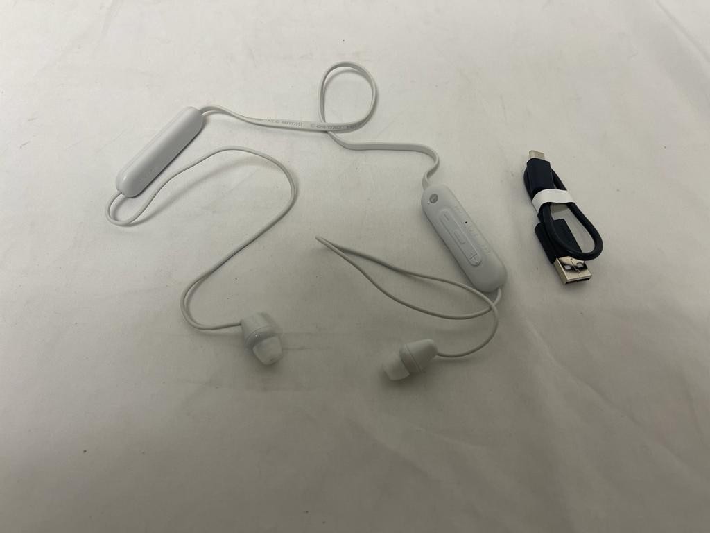 Sony WI-C100 Wireless in-Ear Bluetooth Headphones with Built-in Microphone,White