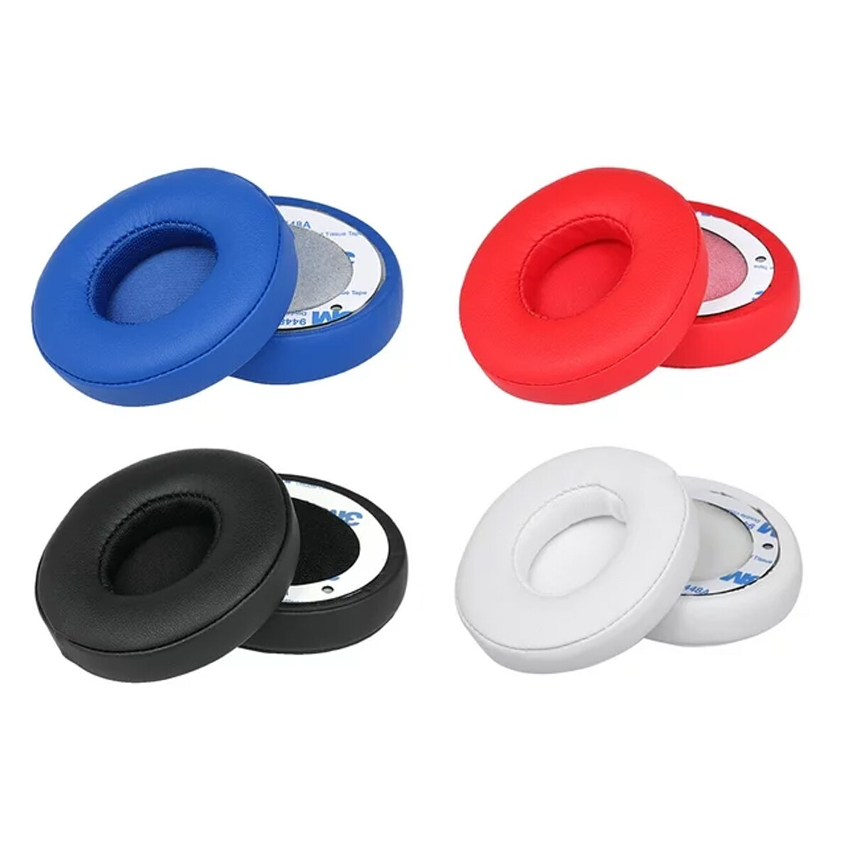 Replacement protein leather and memory foam ear cushion covers for Beats Solo2/3