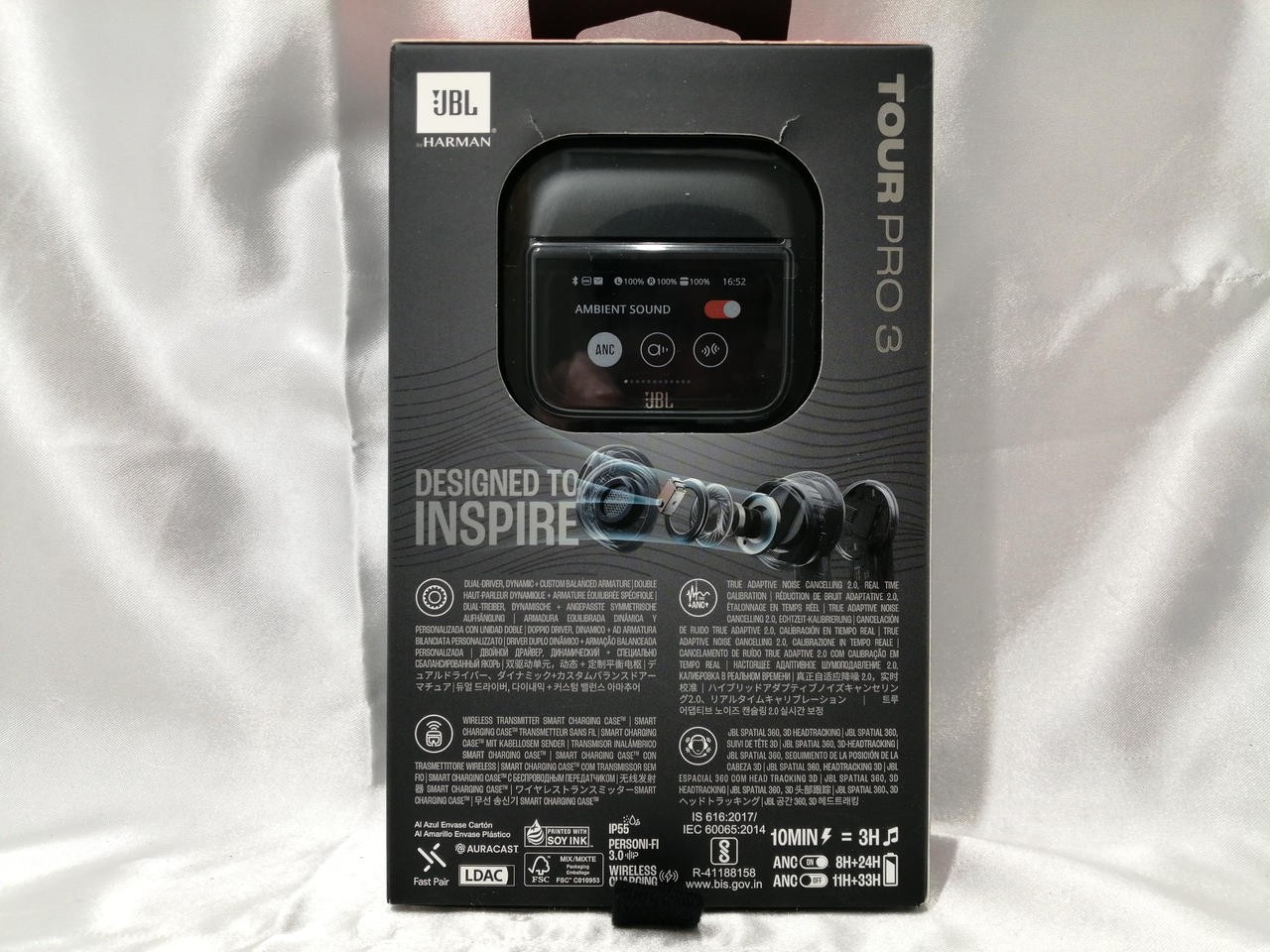 JBL TOUR PRO3 Wireless Earbuds, Hybrid Noise Cancelling, Touch Control