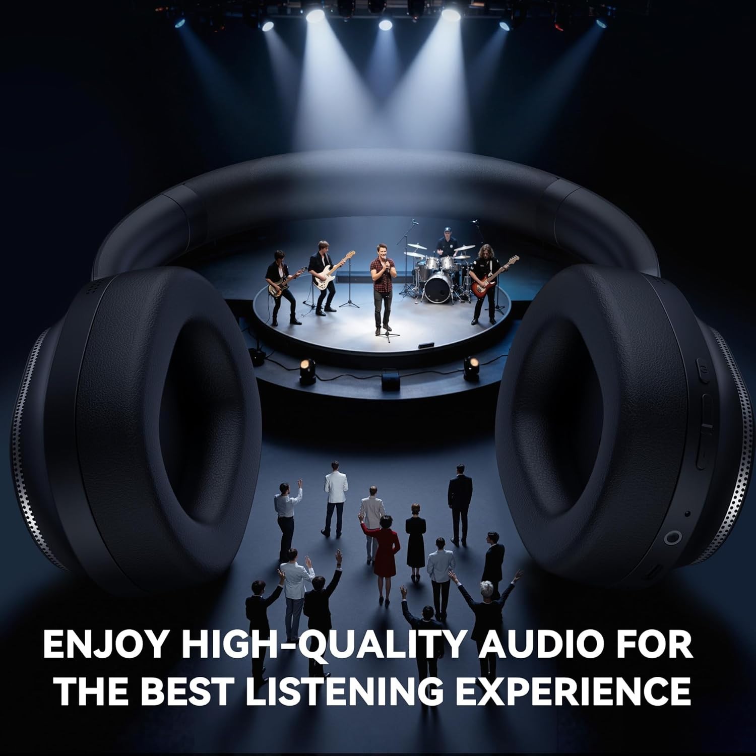 Bluetooth 6.0 Over Ear Headphones – 50 Hours Playtime & Deep Bass