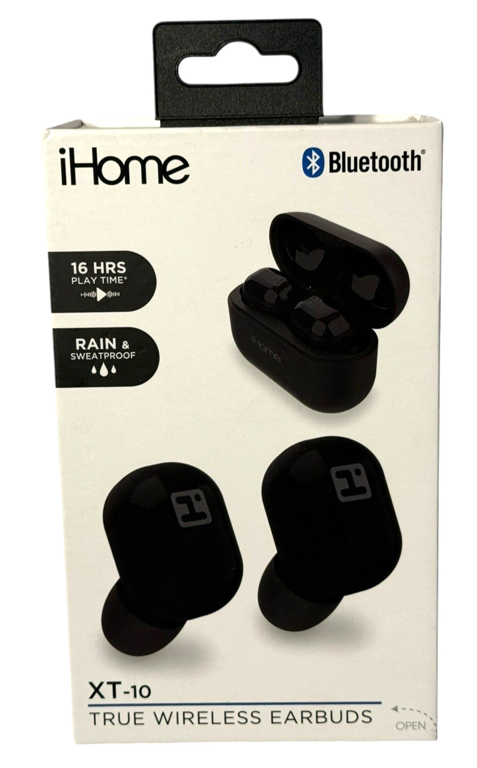 iHOME HM-AU-BE-213-BK lHome BT True Wireless Earbuds, XT-10 Black + Charge Case