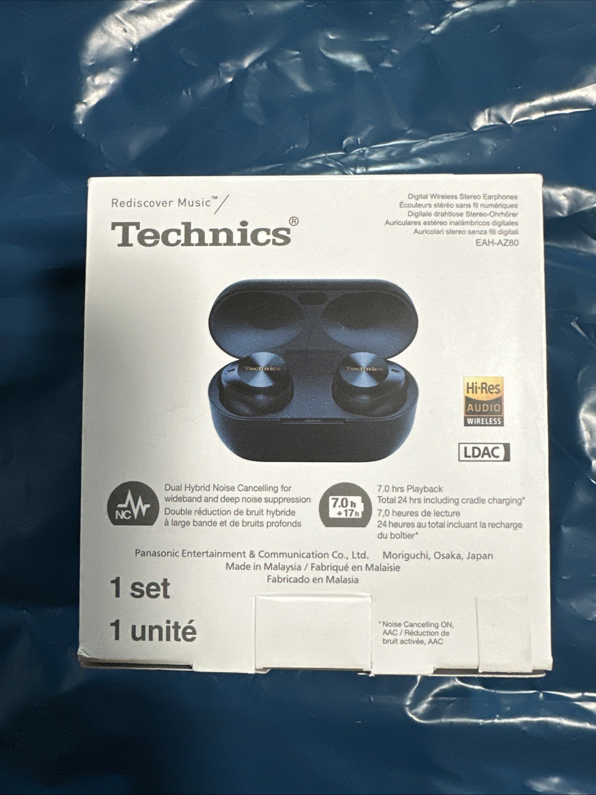 Technics EAH-AZ80-A Premium Hi-Fi True Wireless Bluetooth Earbuds