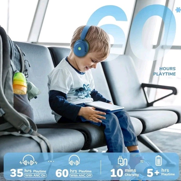 🎧 ⭐ iClever BTH20 Kids Bluetooth Noise Cancelling Headphones – 60H Playtime