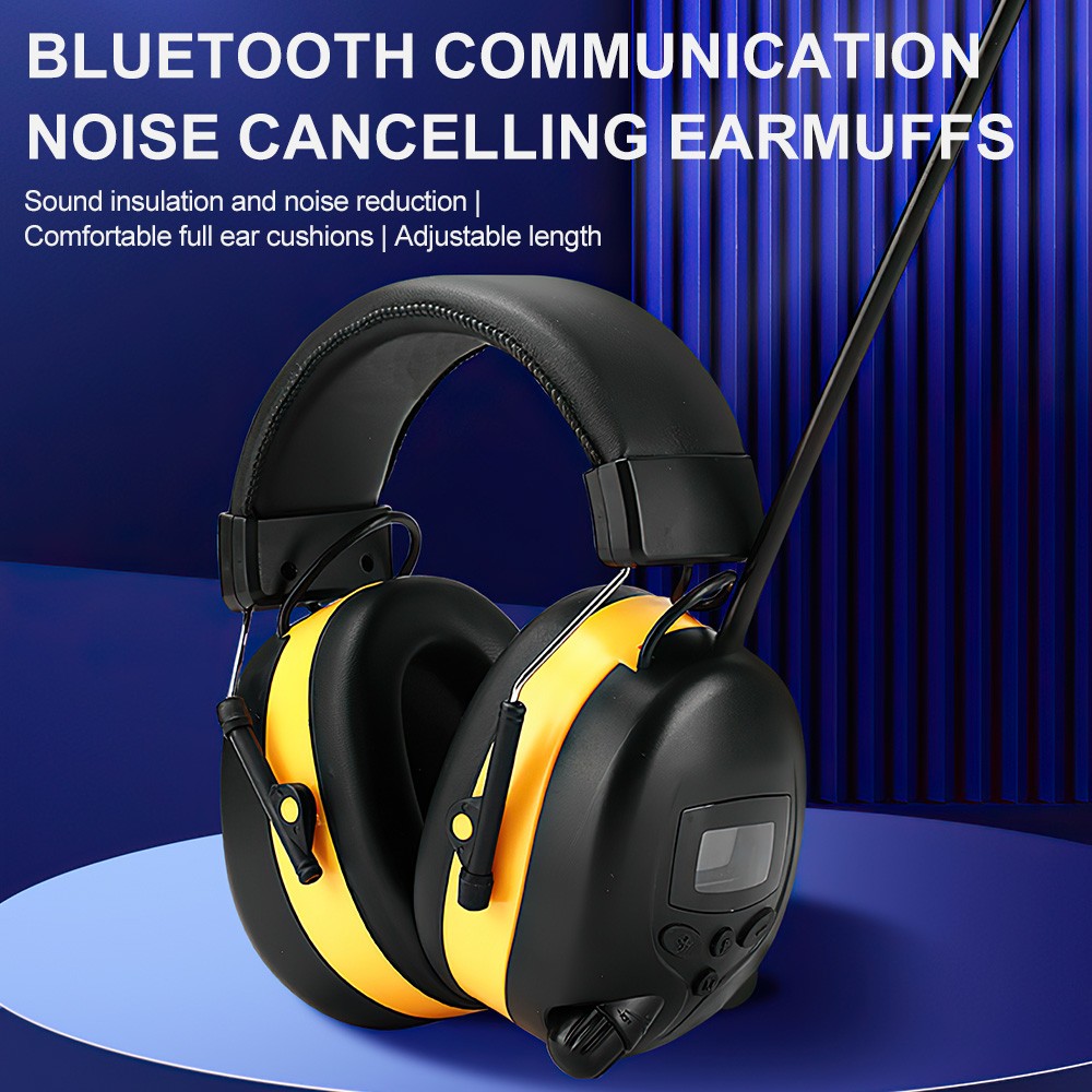 Electronic Digital FM Radio Bluetooth Headphones Ear Protection Safety Ear Muffs