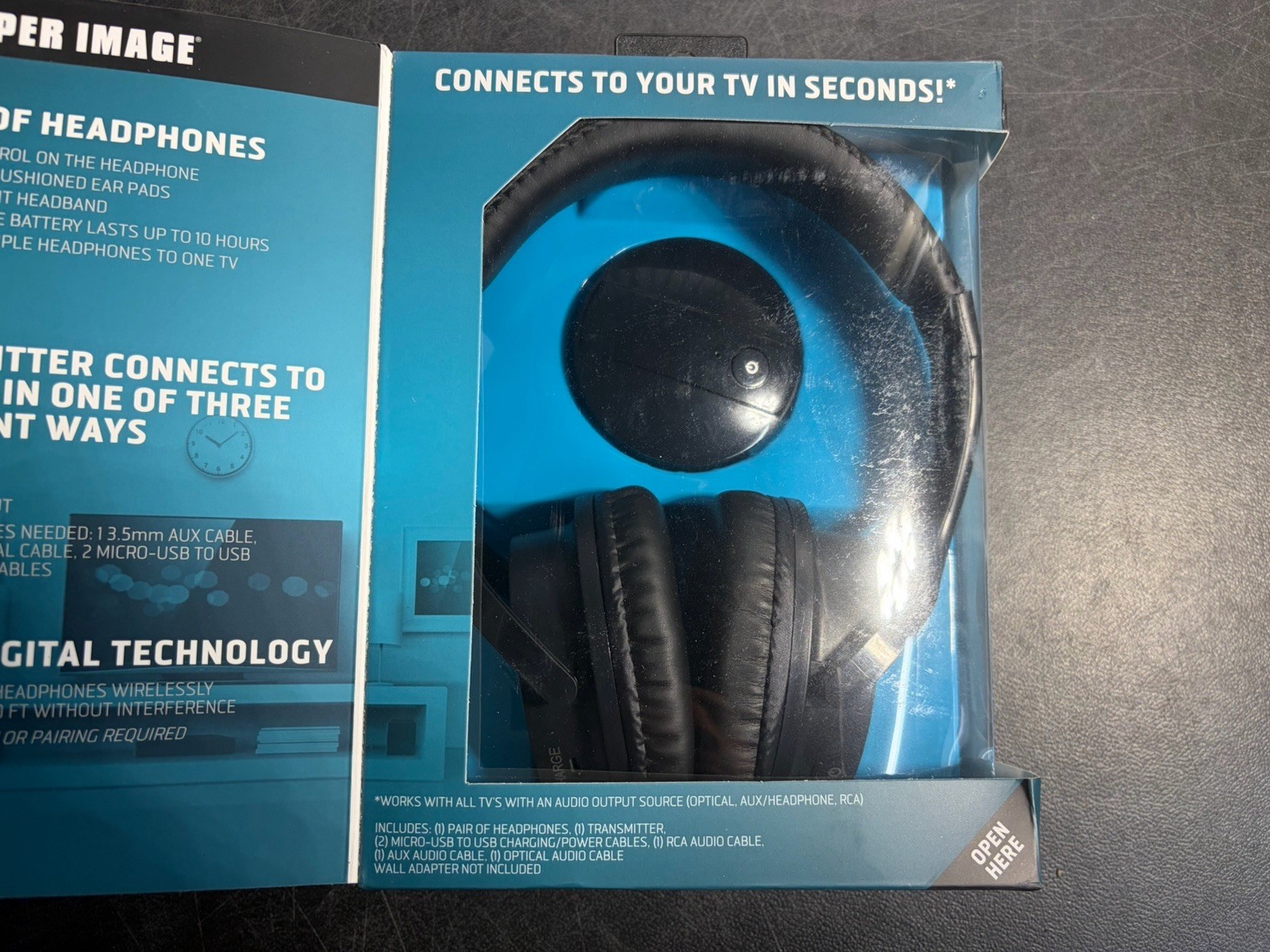 Sharper Image Own Zone WN011112 Own Zone Black Wireless TV Headphones