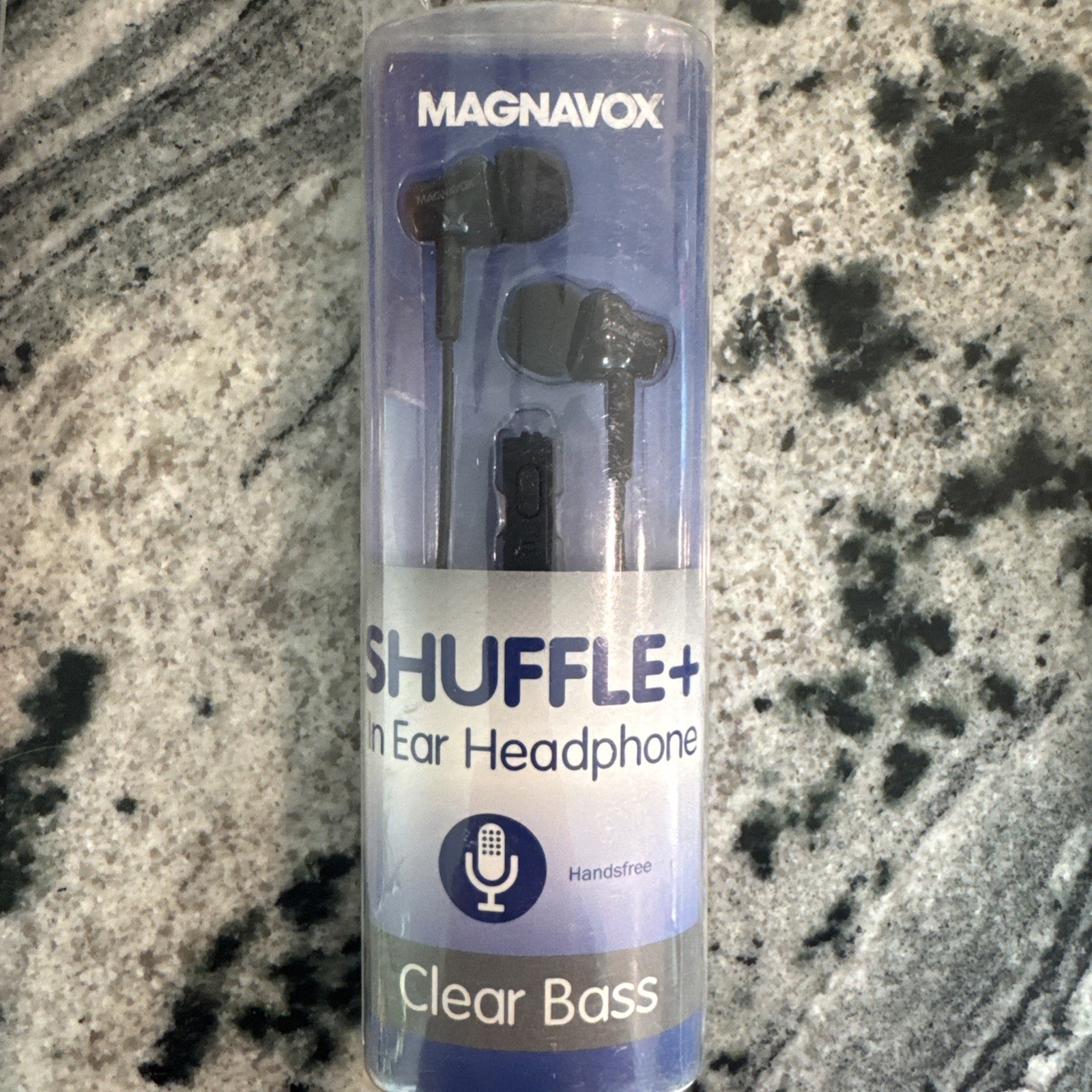 4 Magnavox Shuffle In-Ear Headphones with Clear Bass. Black And White