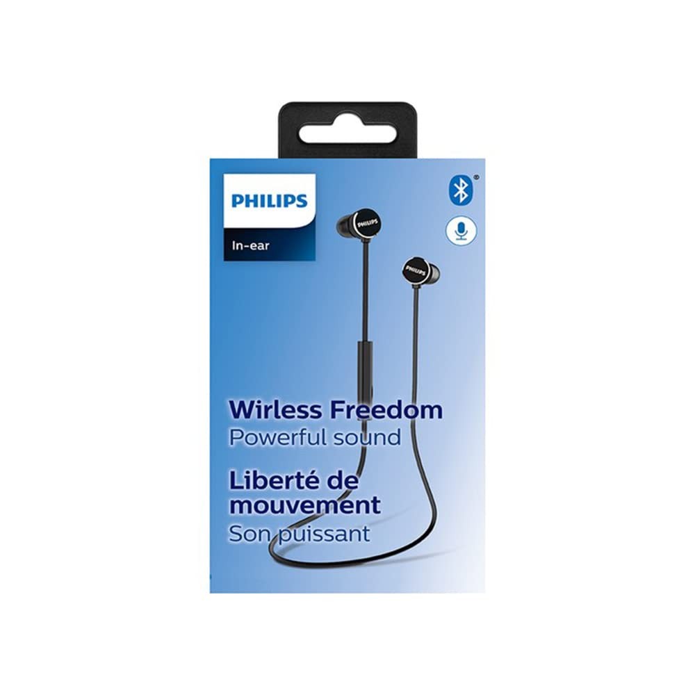 NEW Philips TAUN102 Upbeat Wireless Bluetooth Neckband Headphones Magnetic Black