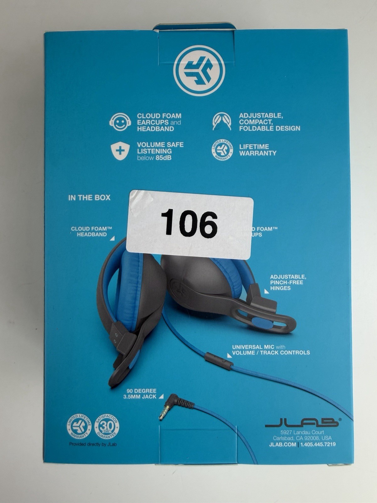 JBuddies Studio 2 Wired Kids Headphones – Gray/Blue – New