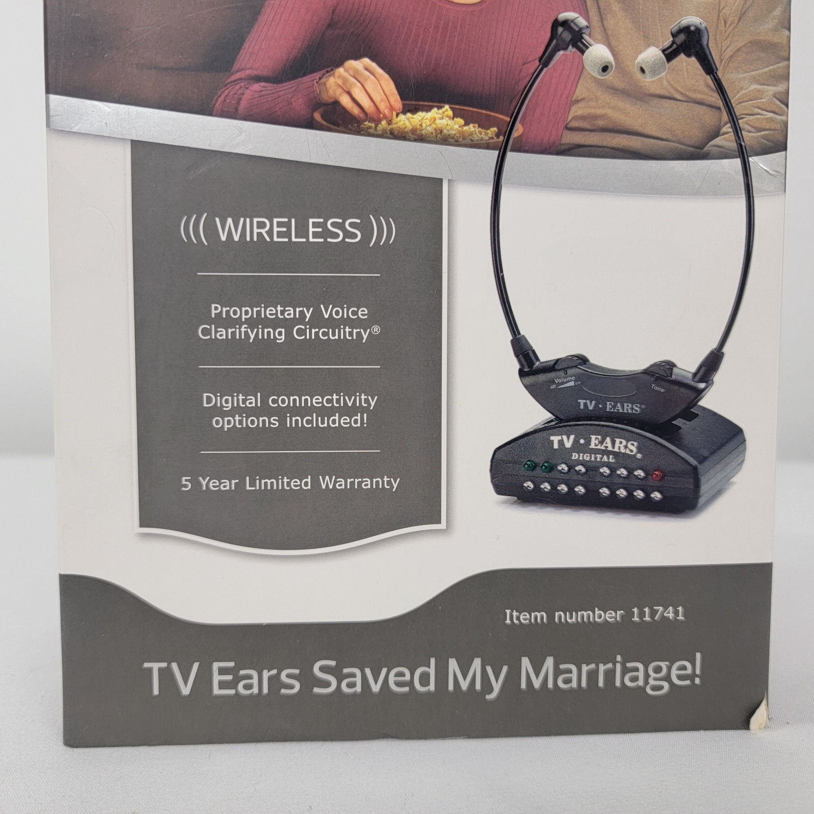 TV EARS 5.0 Digital Wireless Item # 11741 Headset Transmitter Connection Cords